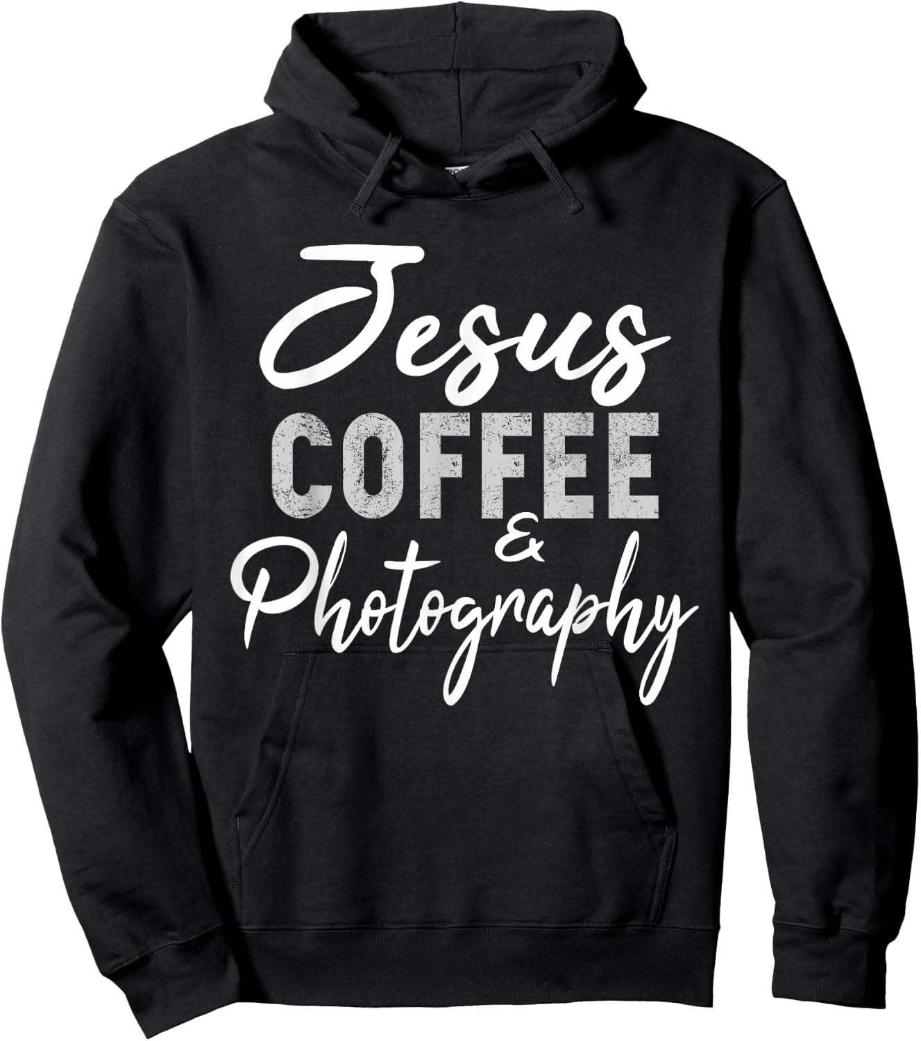 Jesus Coffee and Photography Funny Photographer Camera Gift Hoodie - Hoodie | Black