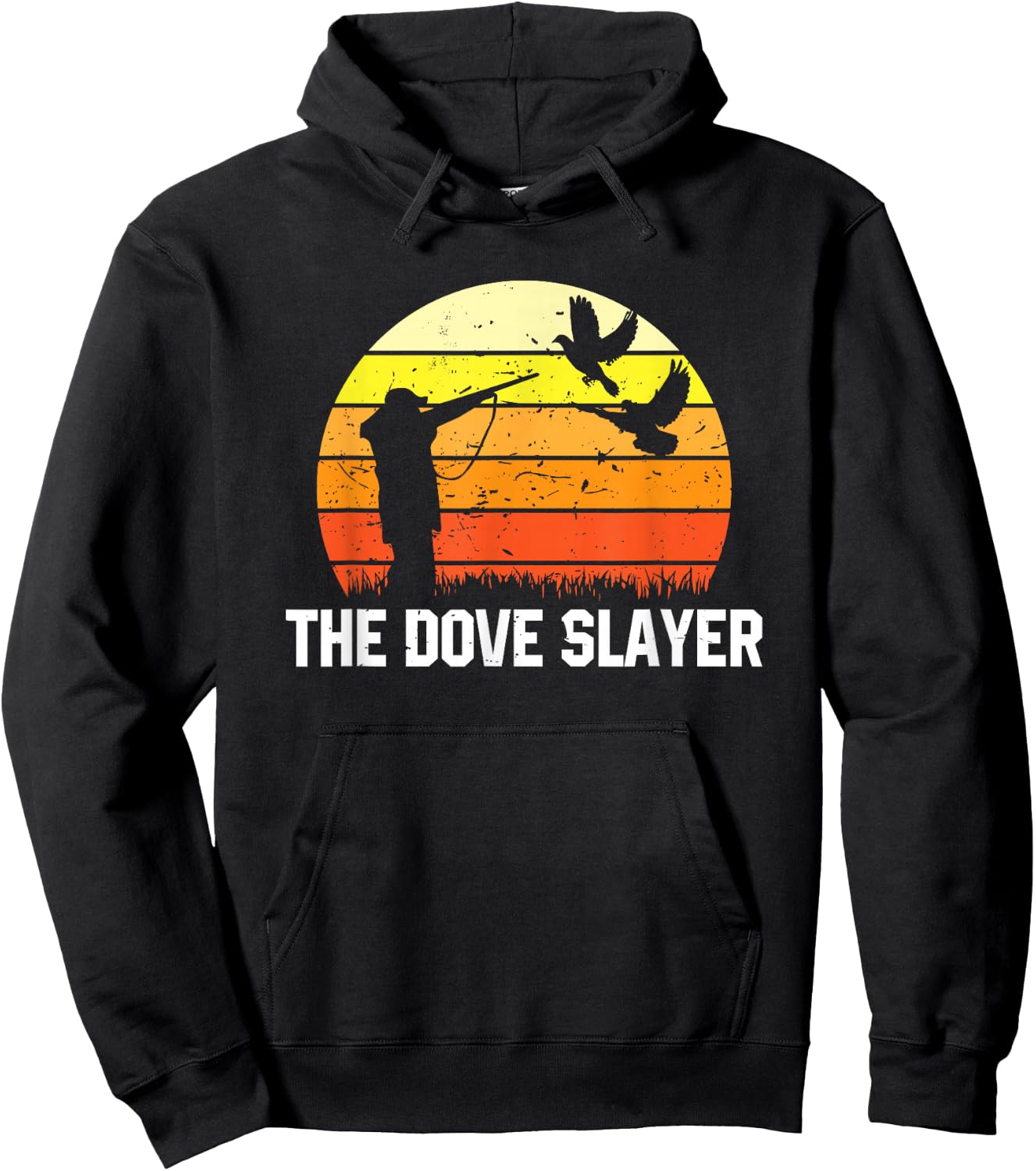 The Dove Slayer Vintage Retro Dove Hunter Hoodie - Hoodie | Black