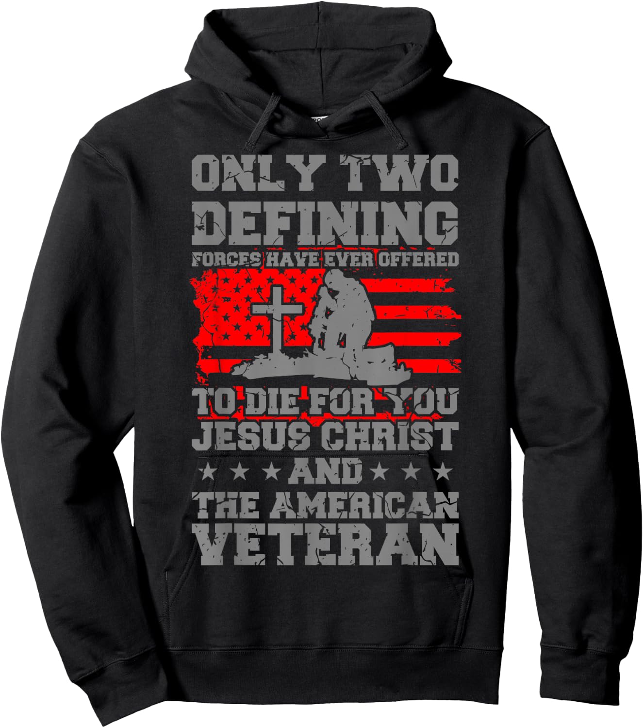 DIE FOR YOU American Veteran Gift Veterans Day Soldier Hoodie - Hoodie | Black