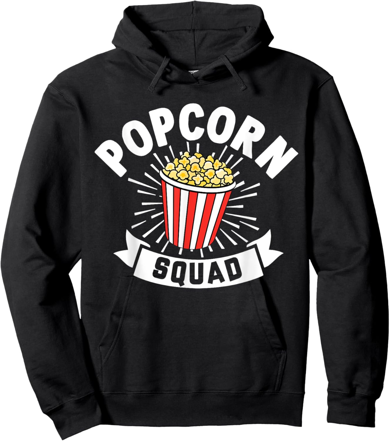 Popcorn Squad Funny Matching For Girls Cinema Movie Night Hoodie - Hoodie | Black
