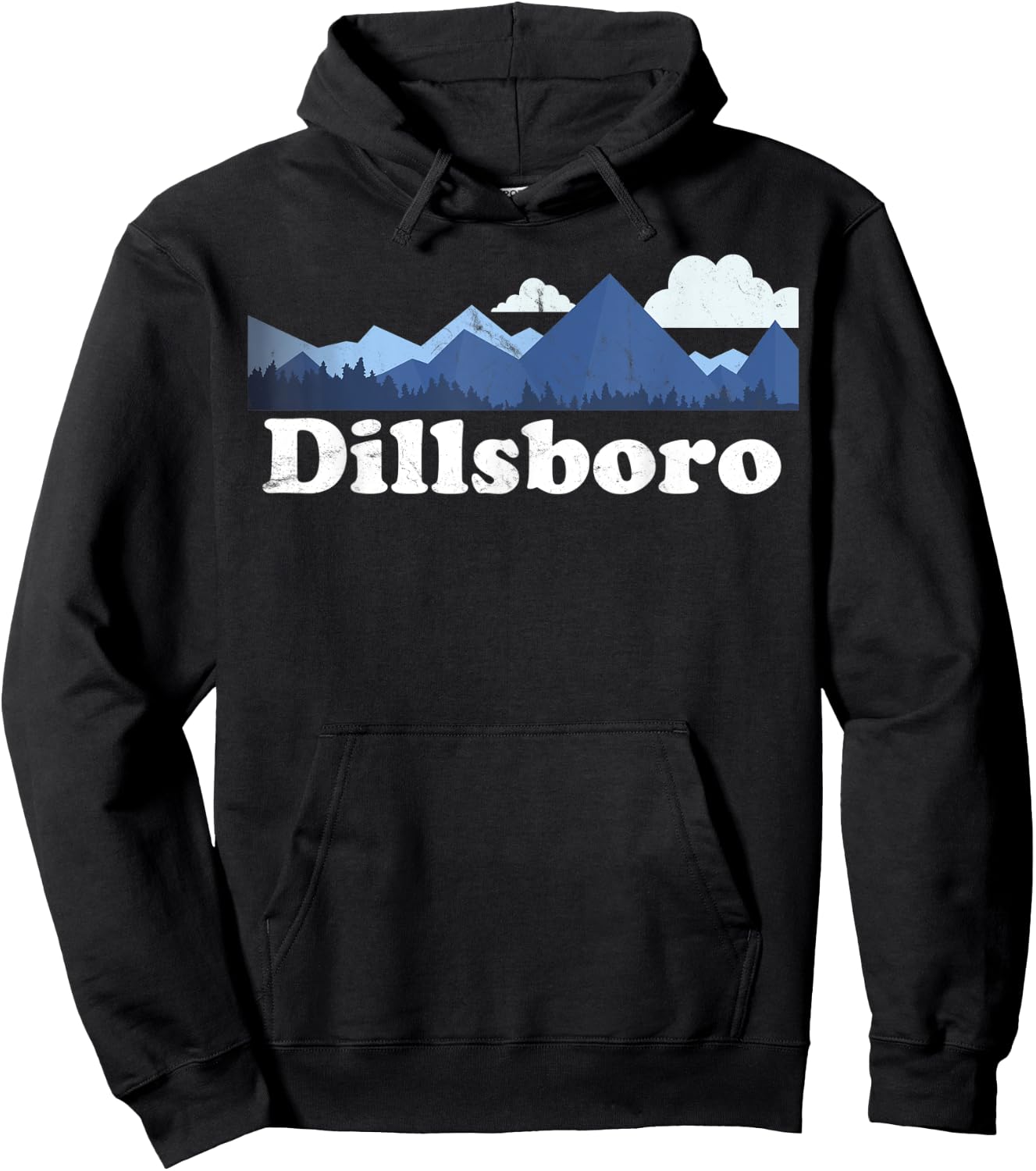 Dillsboro North Carolina Blue Ridge Mountains NC Hoodie - Hoodie | Black