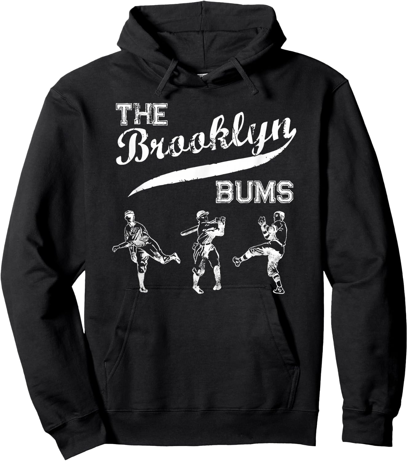 Classic Brooklyn Bums New York Baseball Fan Retro Vintage Hoodie - Hoodie | Black