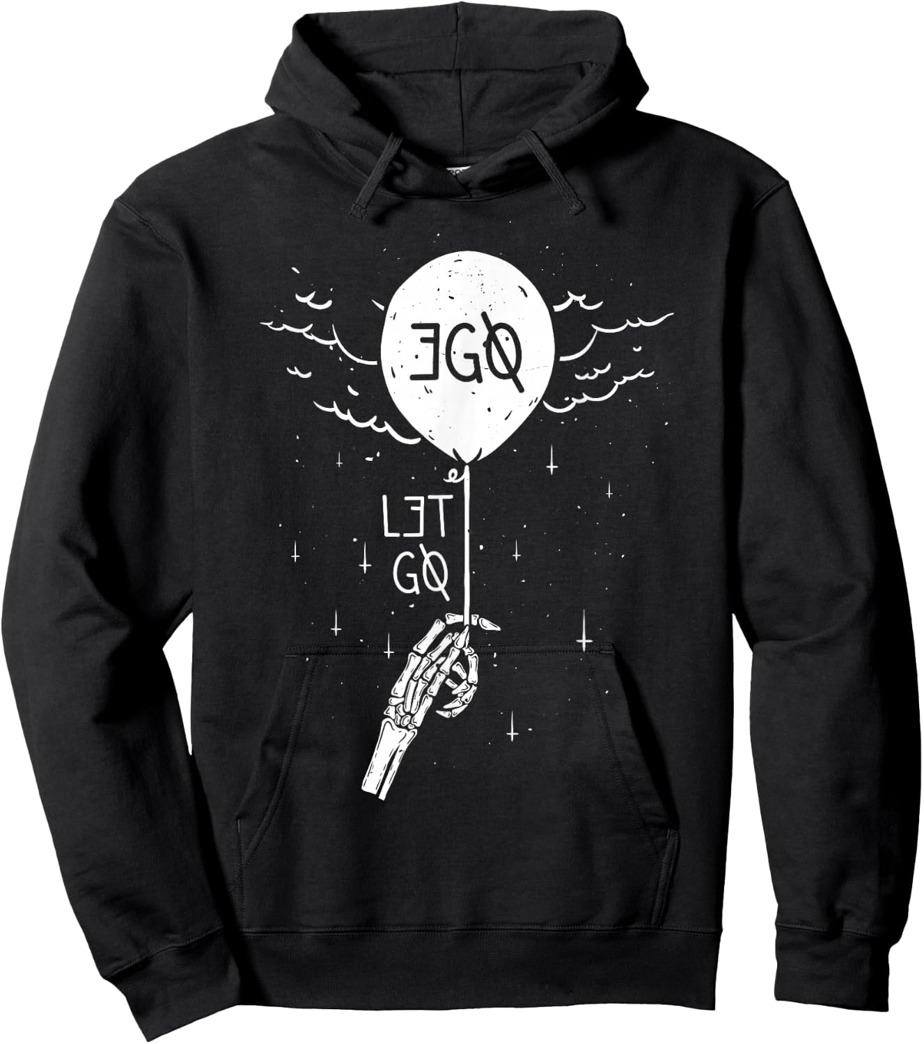 Let Go Ego Graphic Hoodie - Hoodie | Black