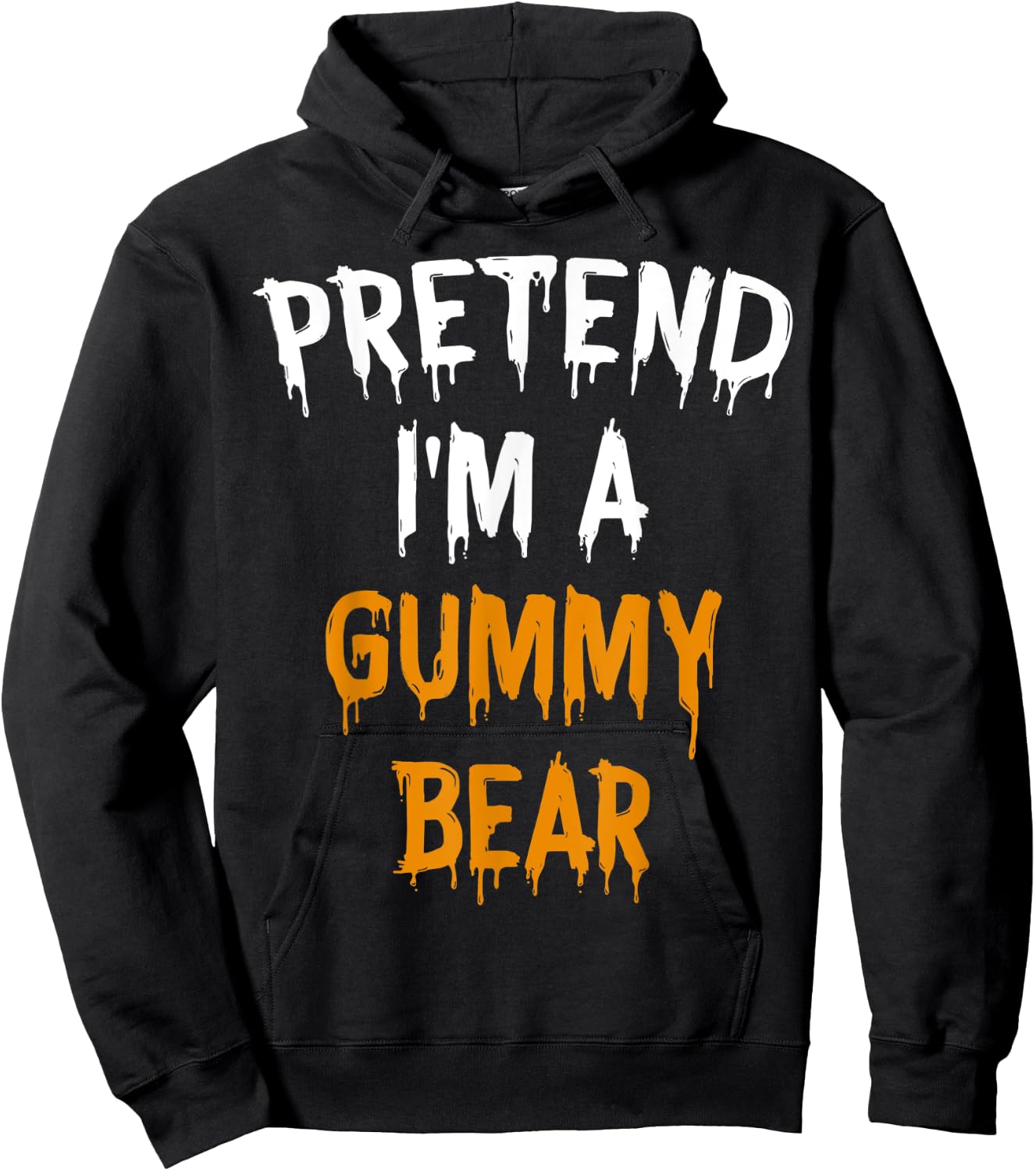 Funny Lazy Halloween Costume Gift Pretend I'm A Gummy Bear Hoodie - Hoodie | Black