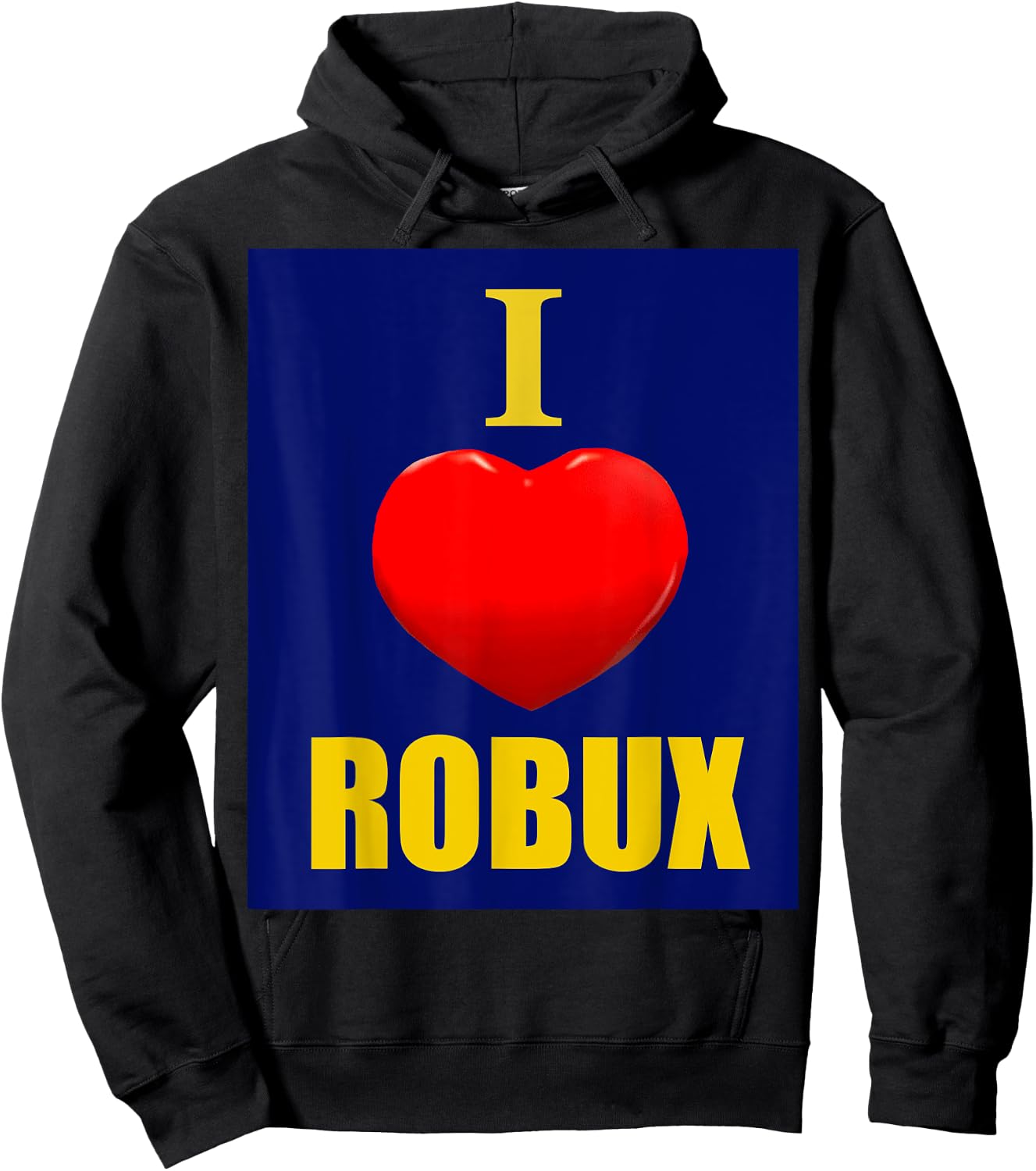Cute Heart with I Love ROBUX for boy & Girl pc Video Gamers Hoodie - Hoodie | Black