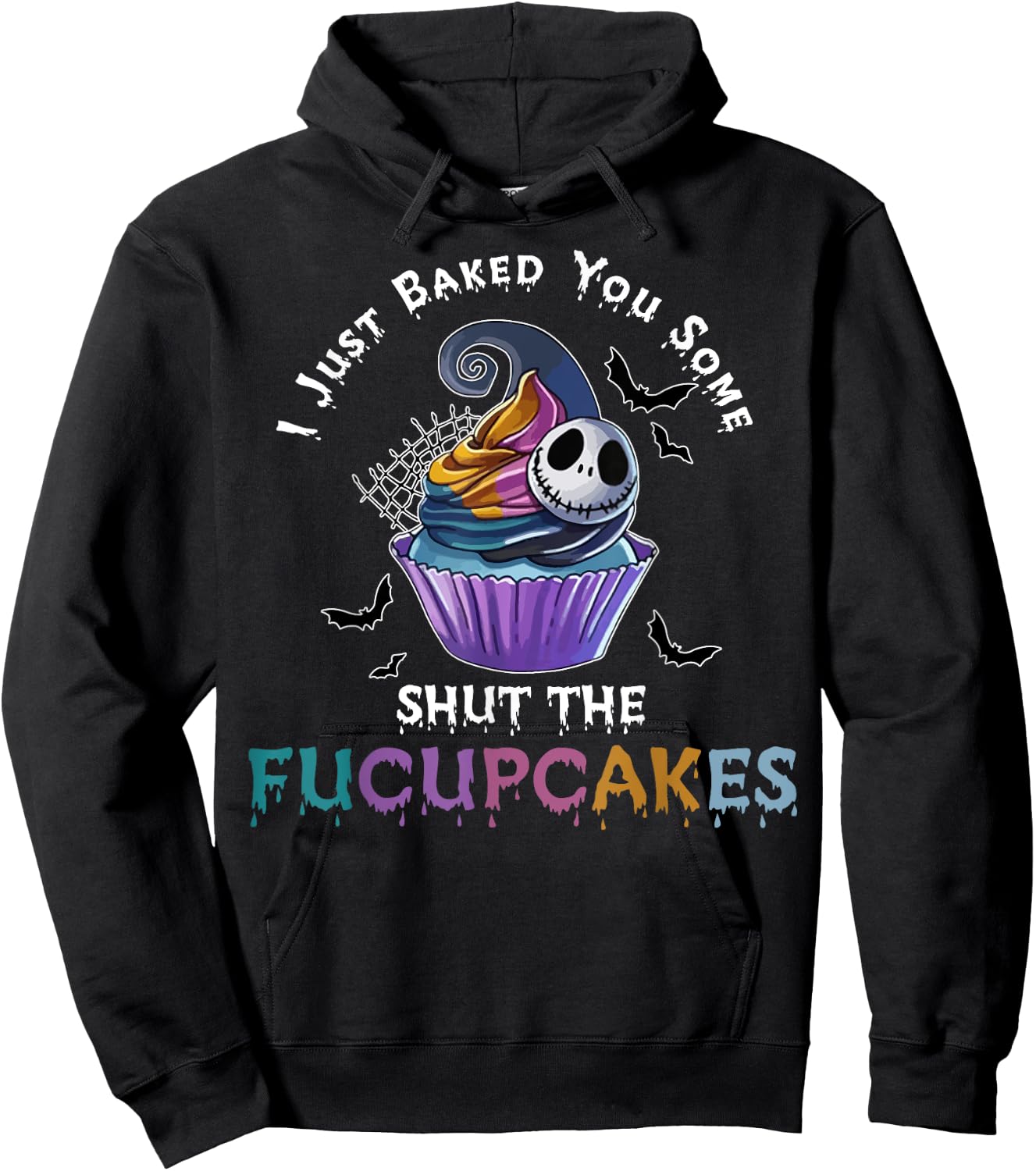 Vintage I Just Baked You Some Shut The Fucupcakes Cat Baking Women Hoodie - Hoodie | Black