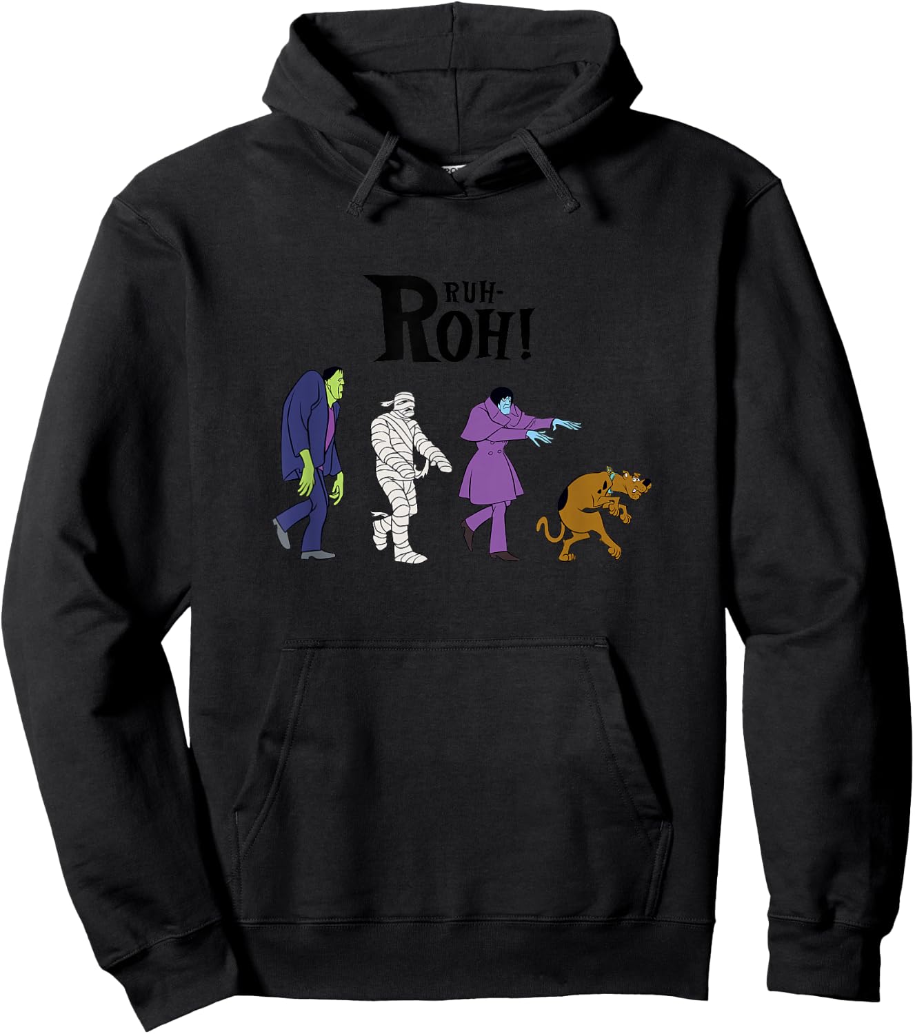 Scooby-Doo Halloween Vintage Spooky Monster Creep Ruh-Roh! Hoodie - Hoodie | Black