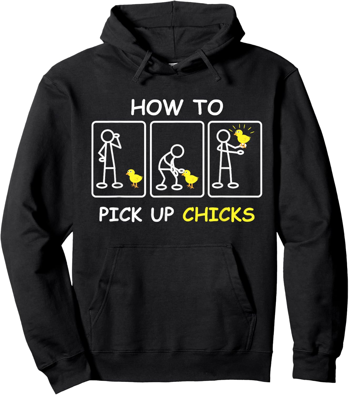 How To Pick Up Chicks Funny Farm Sarcastic Joke Farmer Gifts Hoodie - Hoodie | Black
