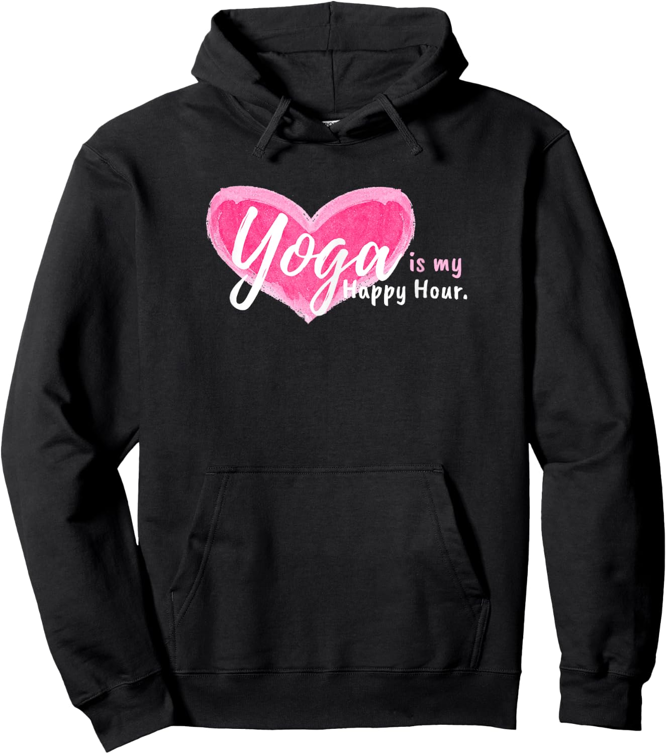 Yoga is my happy hour Hoodie - Hoodie | Black