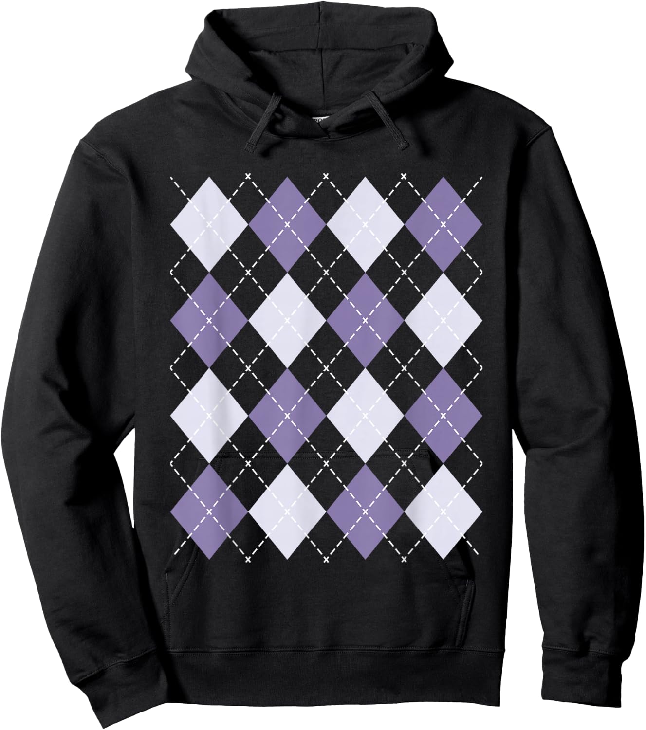 Argyle 50s Rockabilly 1950s Sock Hop Women Men Vintage 60s Hoodie - Hoodie | Black