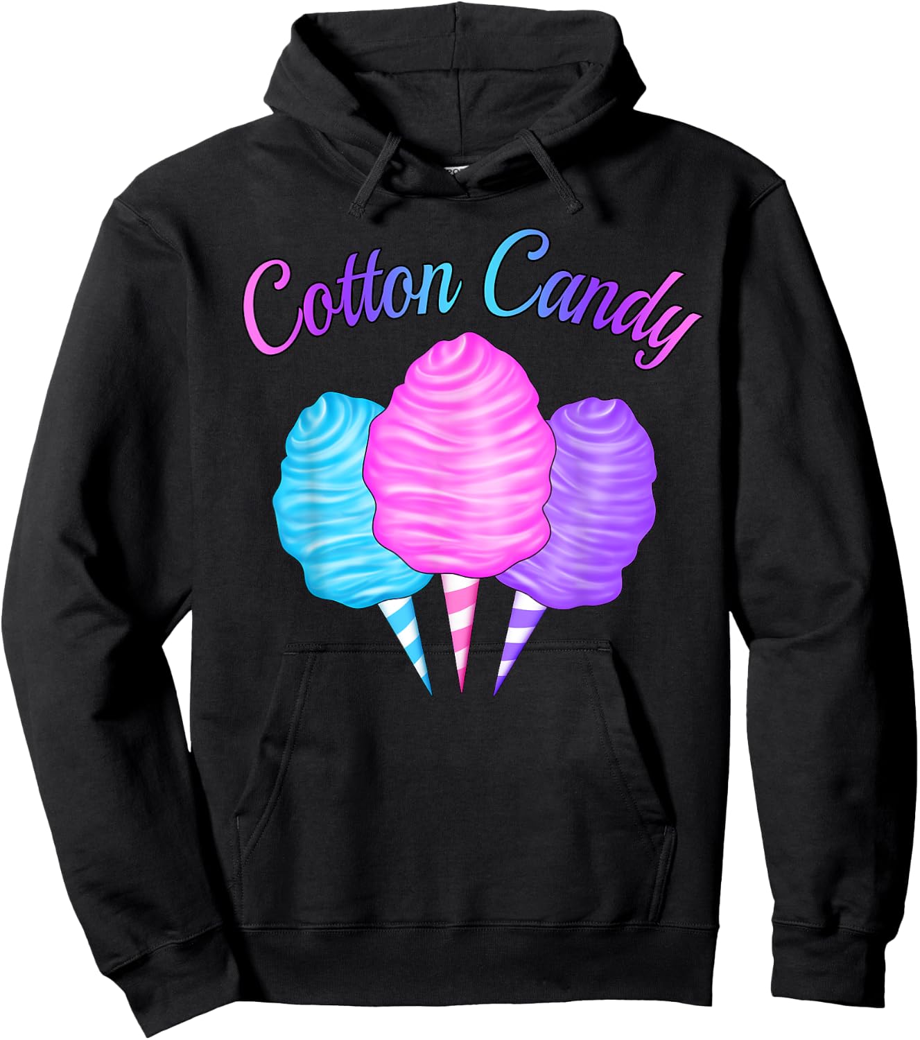 Cute Candy Cone Pink Blue Purple Candy Tester Queen Girl Hoodie - Hoodie | Black