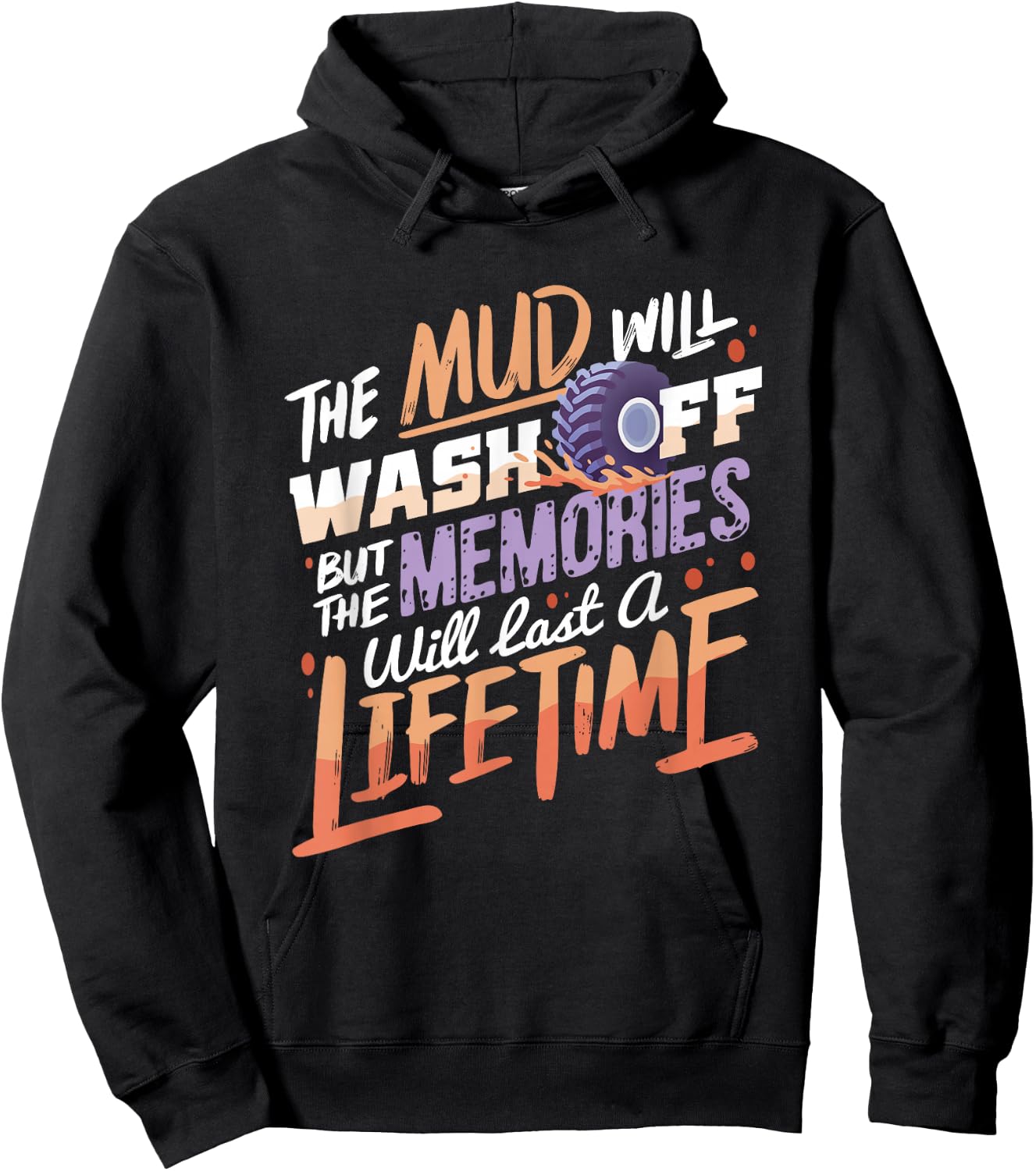 Mud Will Wash Off I Offroad Mud Bogging ATV Quad Biking Hoodie - Hoodie | Black