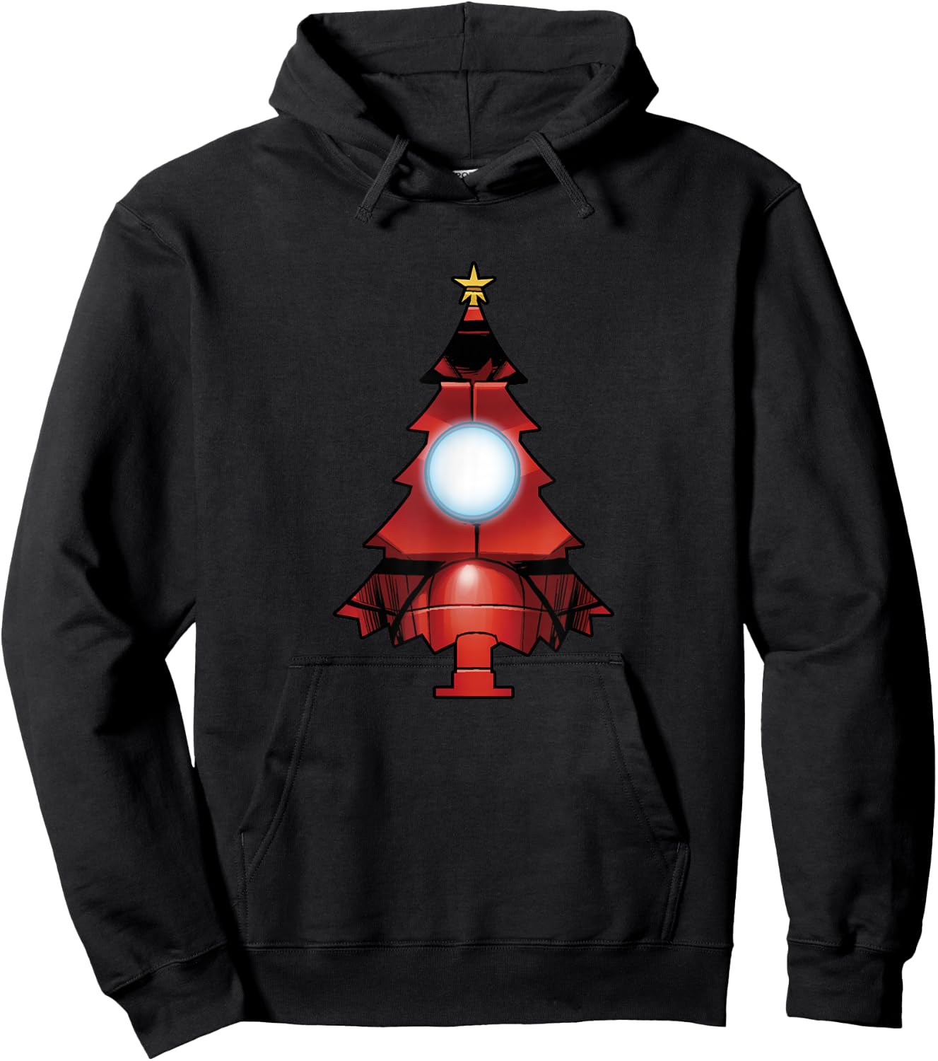 Marvel Christmas Iron Man Tree Hoodie - Hoodie | Black