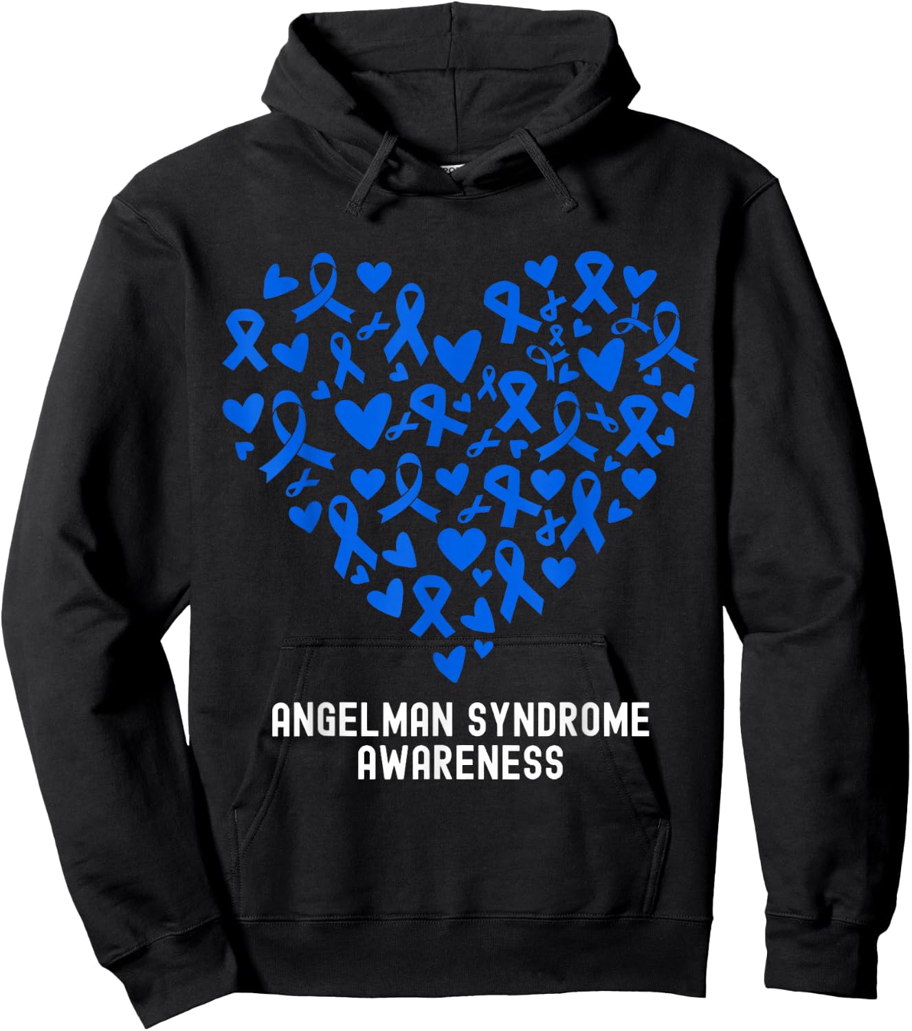 I Wear Blue Angelman Syndrome Awareness Hoodie - Hoodie | Black