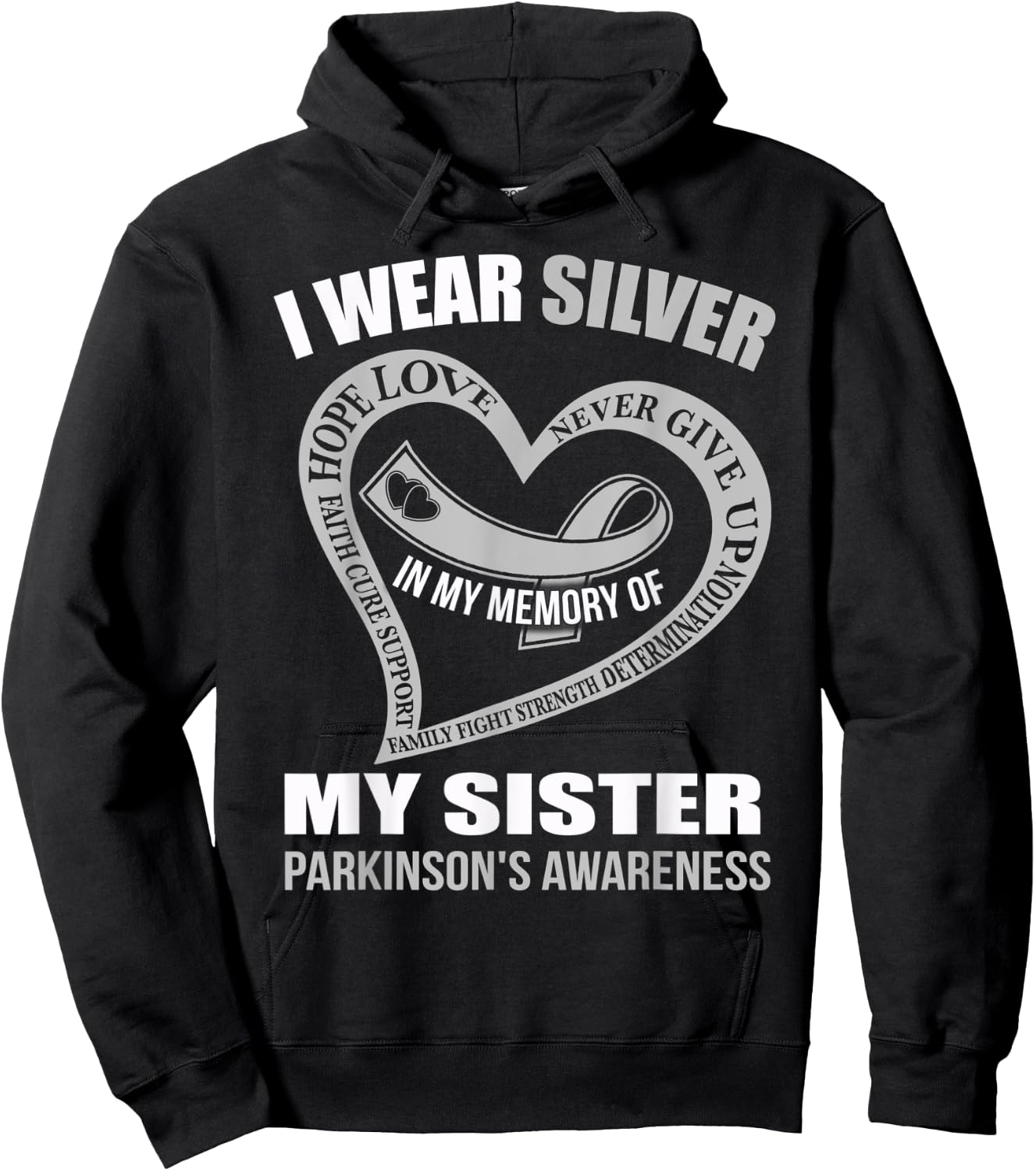 In my memory of my sister PARKINSON'S AWARENESS Hoodie - Hoodie | Black
