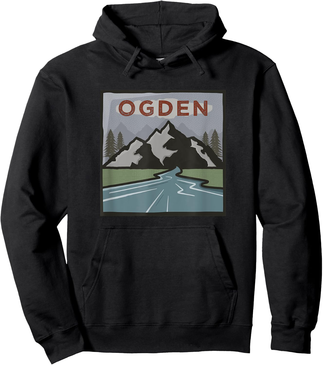 Vintage Ogden, Utah Illustration / Retro Ogden, Utah Hoodie - Hoodie | Black