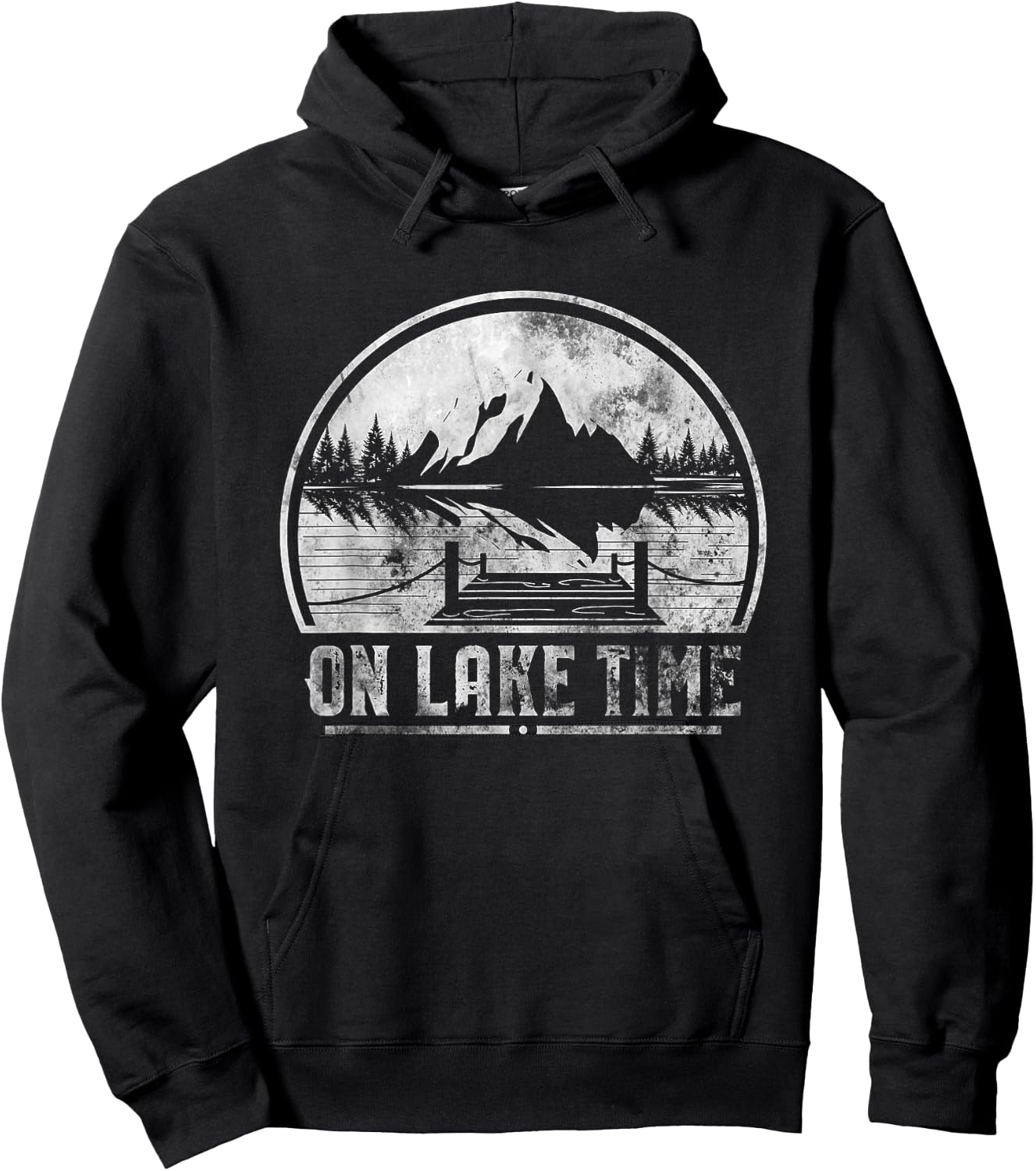 On Lake Time Summer Boating And Fishing Hoodie - Hoodie | Black