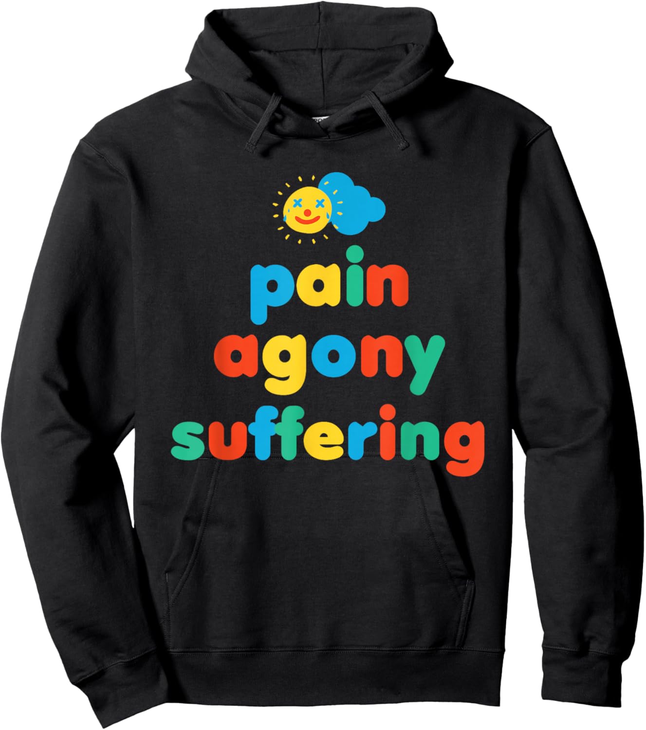 Pain Kidcore Clowncore Weirdcore Aesthetic Hoodie - Hoodie | Black