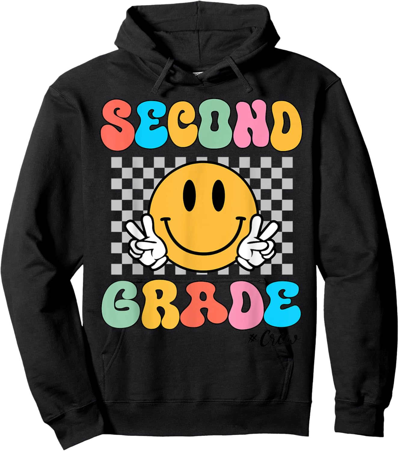 Back To School Second Grade Crew Cute Teacher Kids Teen Boy Hoodie - Hoodie | Black