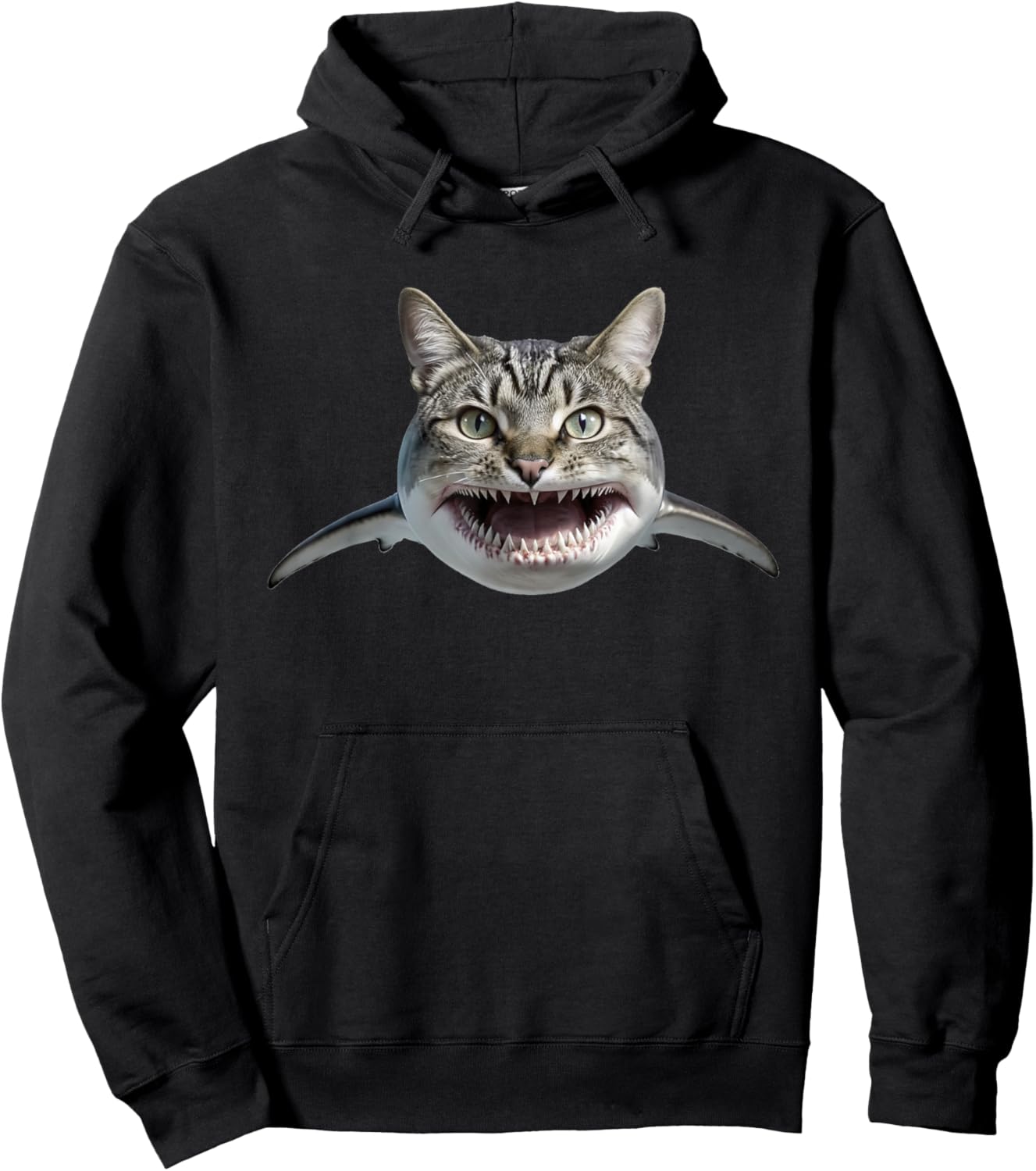 Catshark, silly cat shark face, funny sea monster Women Kids Hoodie - Hoodie | Black