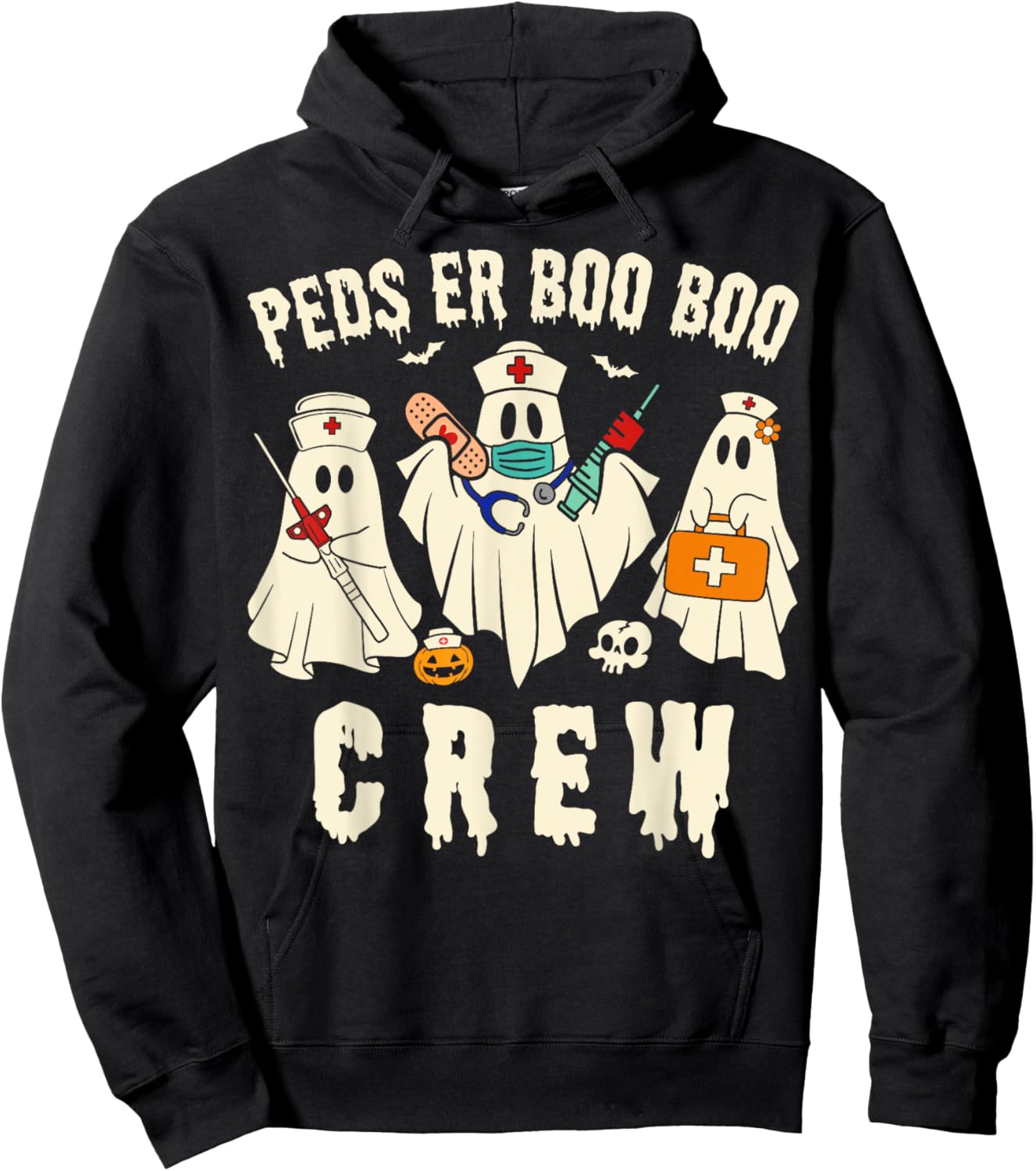 PEDS Emergency Department Halloween RN ER Pediatric ED Nurse Hoodie - Hoodie | Black
