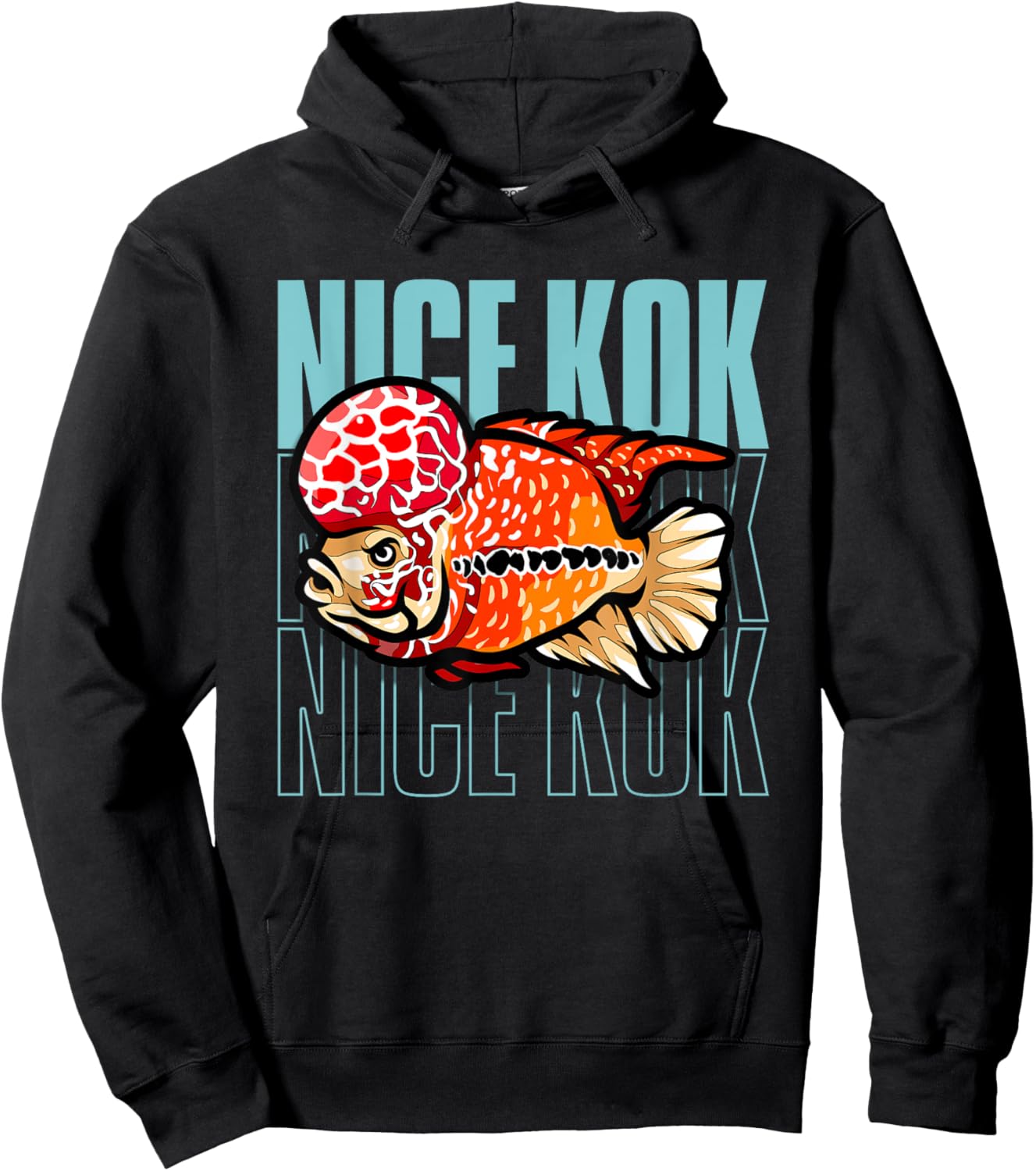 Nice Kok Funny Flowerhorn Cichlid Fish Keeper Hoodie - Hoodie | Black