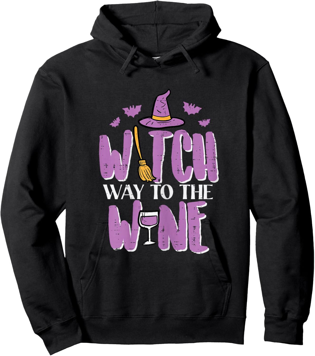 Halloween Witch Way To Funny Pun Costume Party Mom Women Hoodie - Hoodie | Black