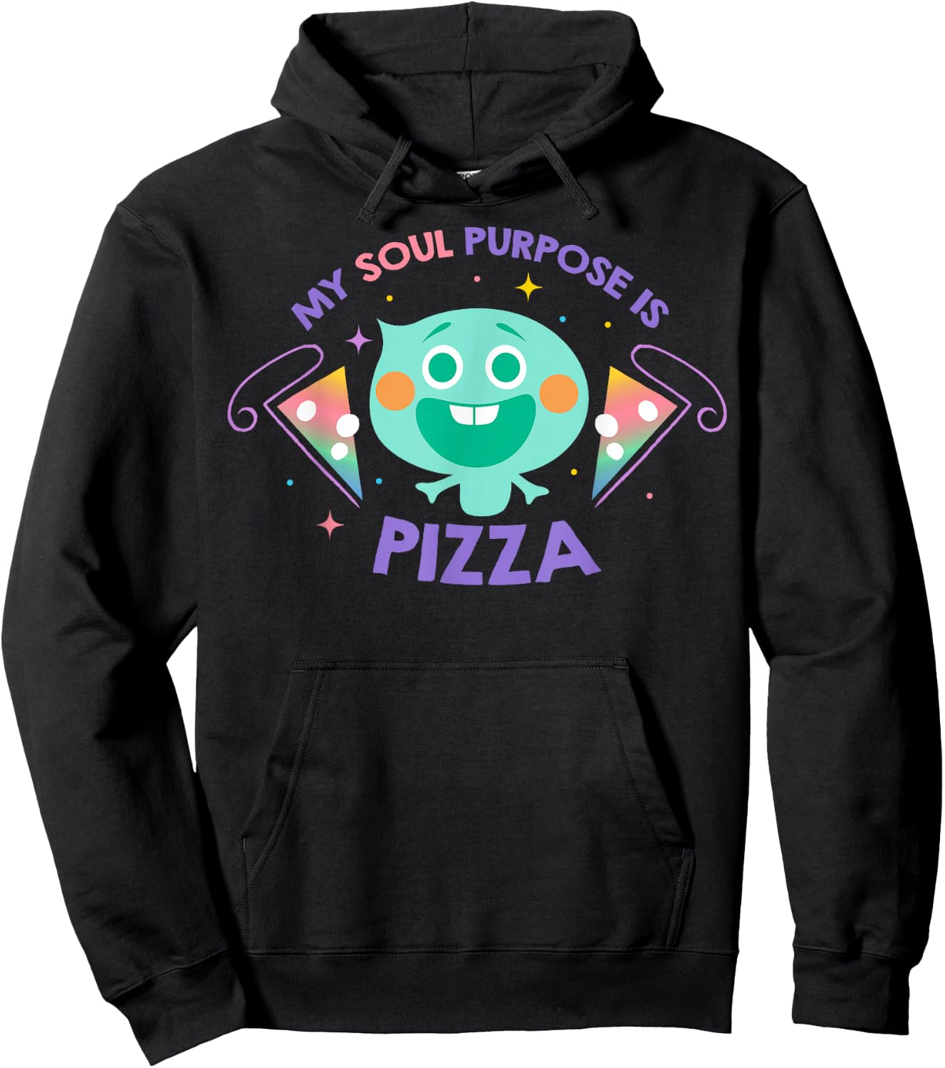 Disney Pixar Soul My Soul Purpose Is Pizza Hoodie - Hoodie | Black