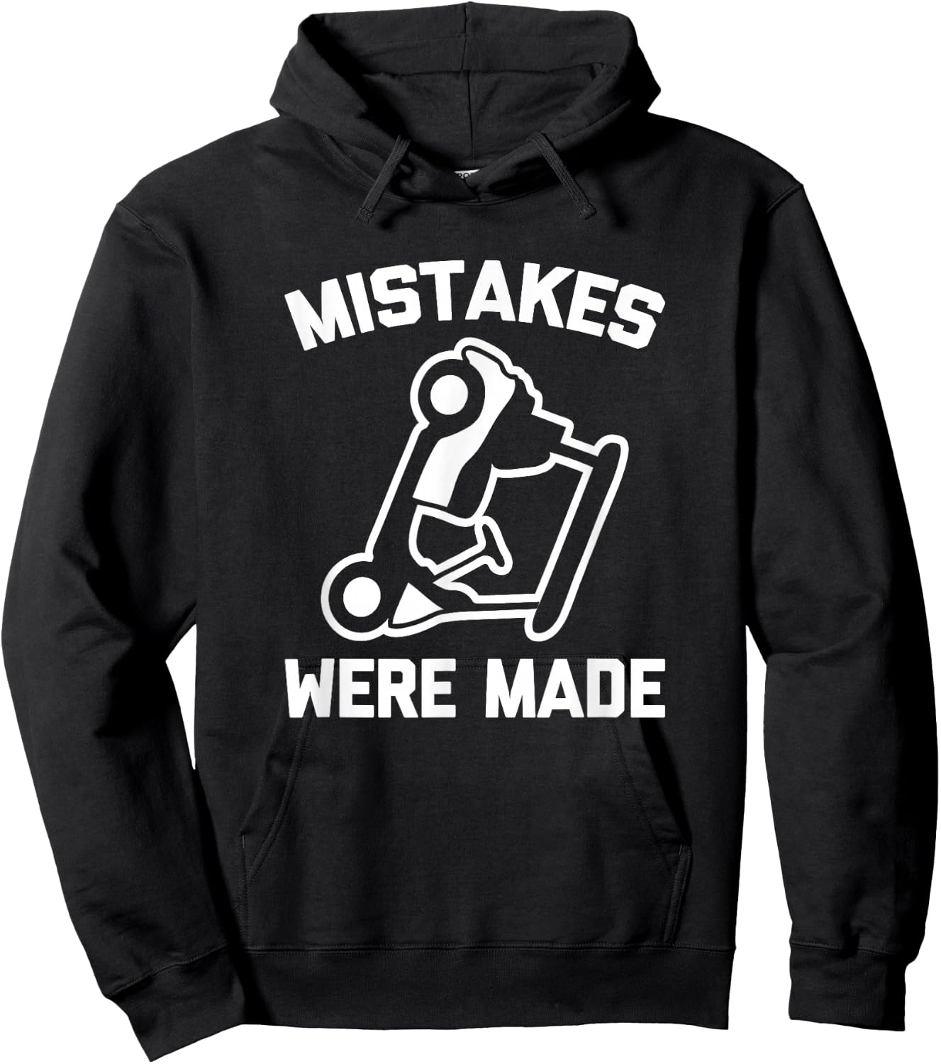 Golf Shirt: Mistakes Were Made (Golf Cart) Funny Golfing Hoodie - Hoodie | Black