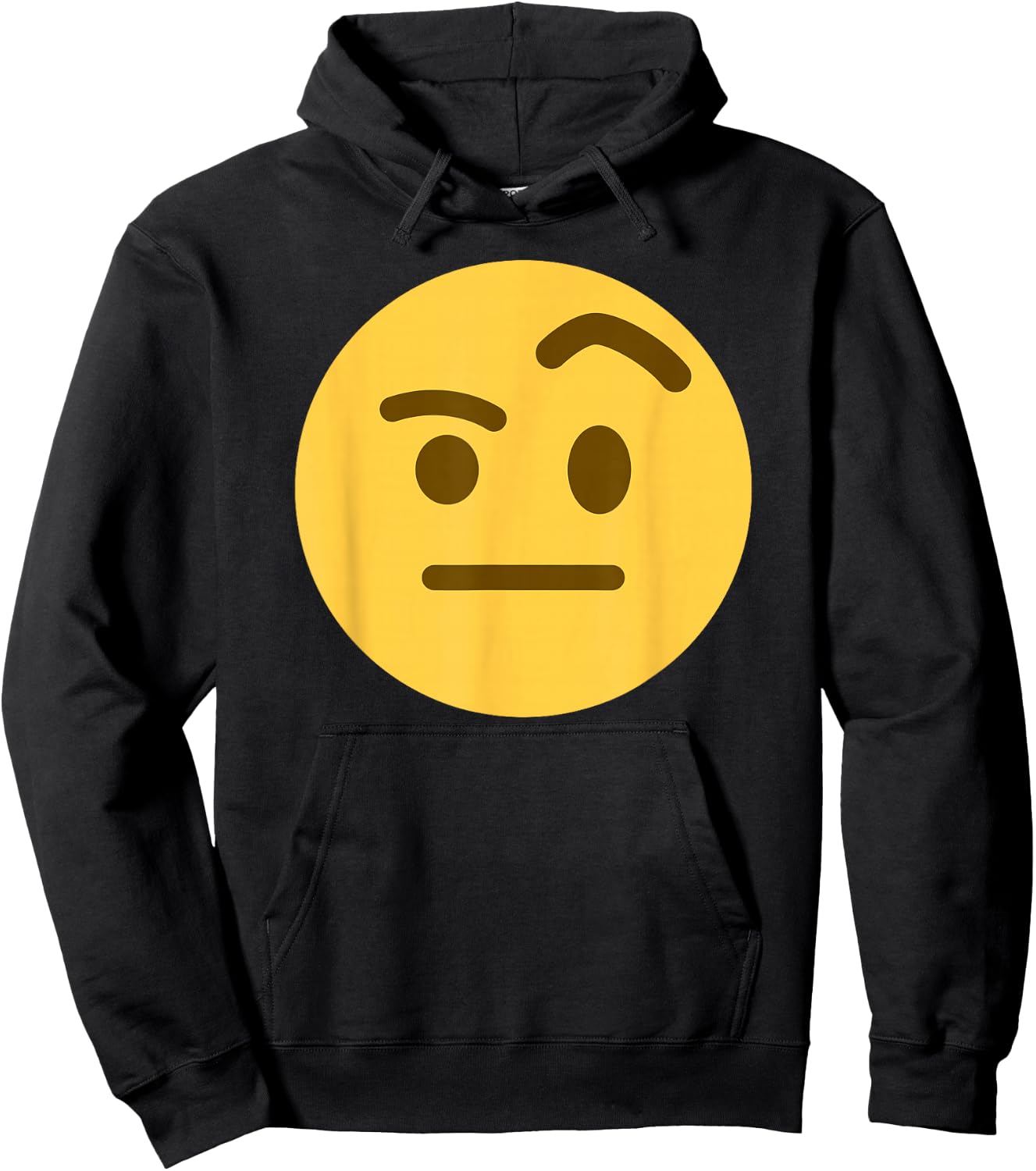 Face with Raised Eyebrow Hoodie - Hoodie | Black