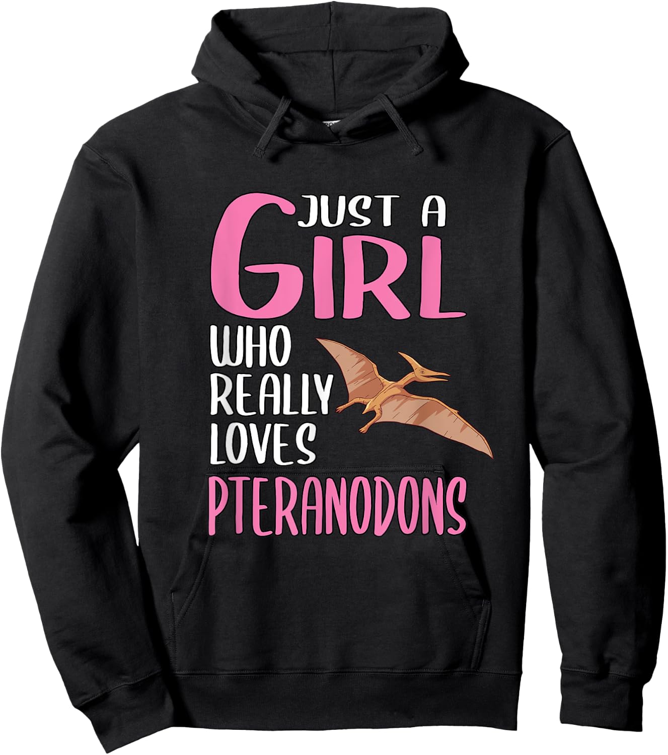 Dinosaurs Just A Girl Who Really Loves Pteranodons Hoodie - Hoodie | Black