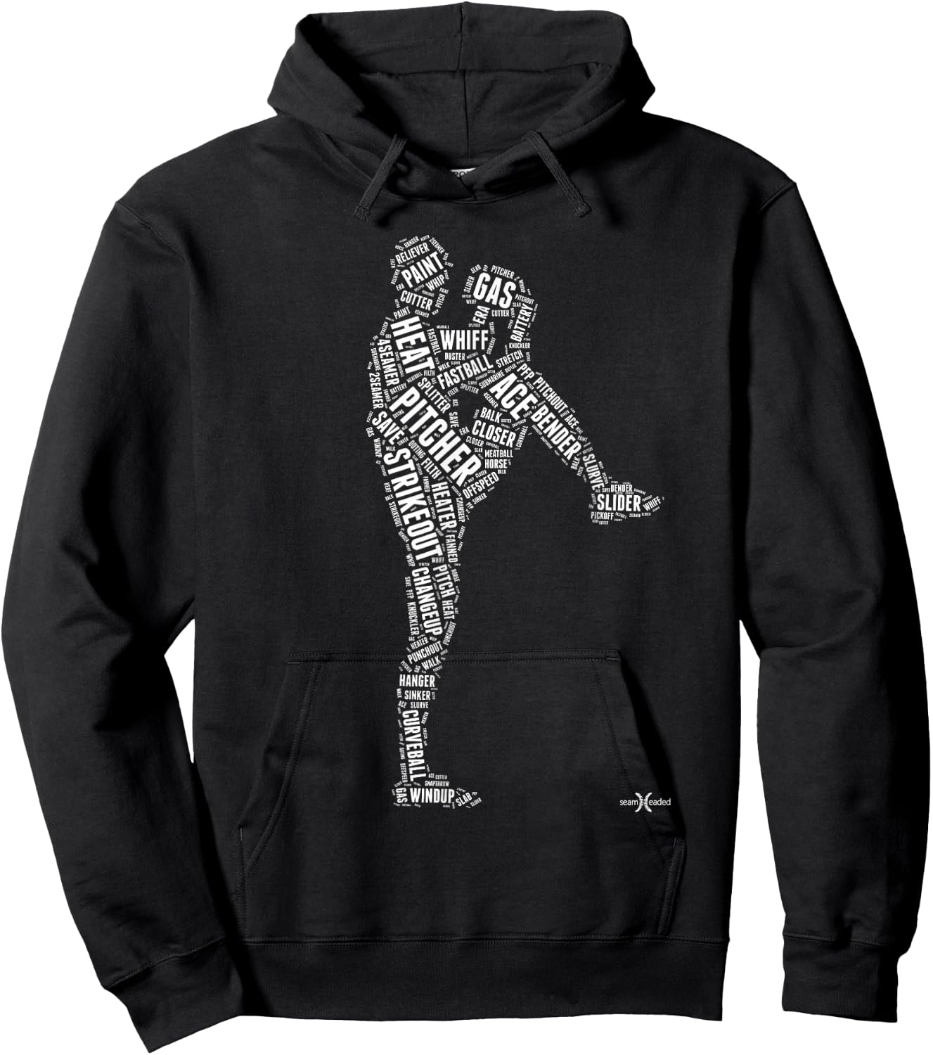Pitcher on The Mound | Baseball Lifestyle Hoodie - Hoodie | Black