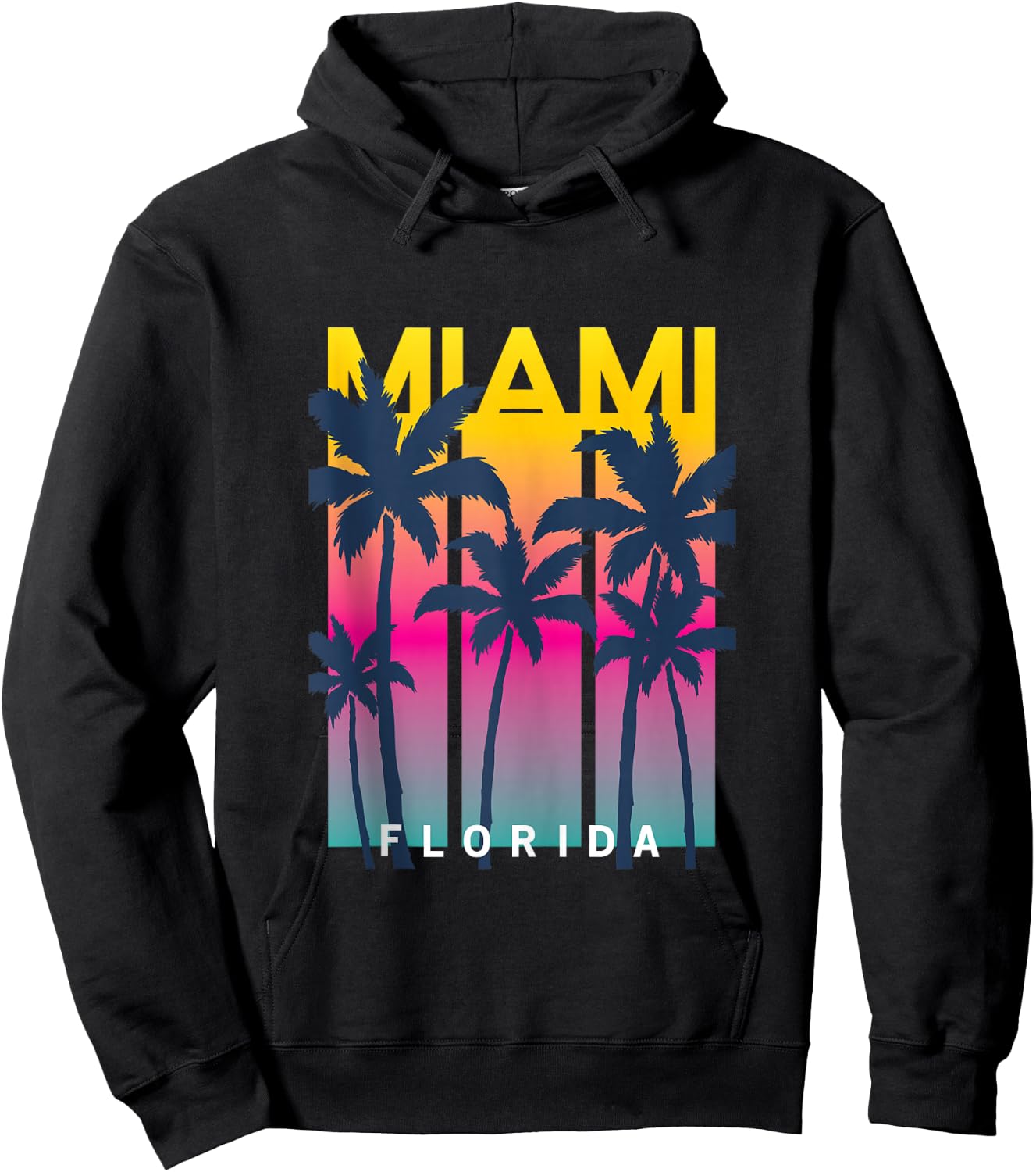 Cool Miami Florida Graphic Design , I Love Miami, Miami Hoodie - Hoodie | Black