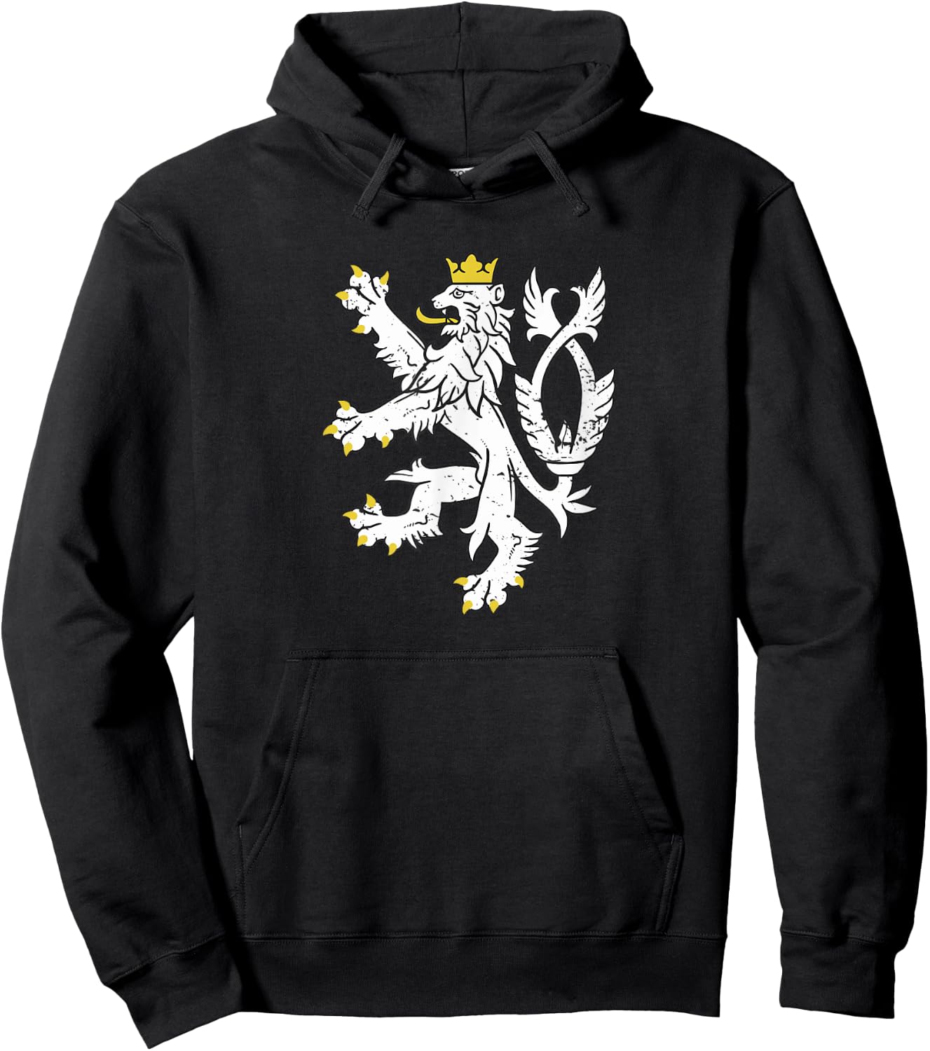 Ceska Republika Lion Coat of Arms | Czech Republic Souvenir Hoodie - Hoodie | Black
