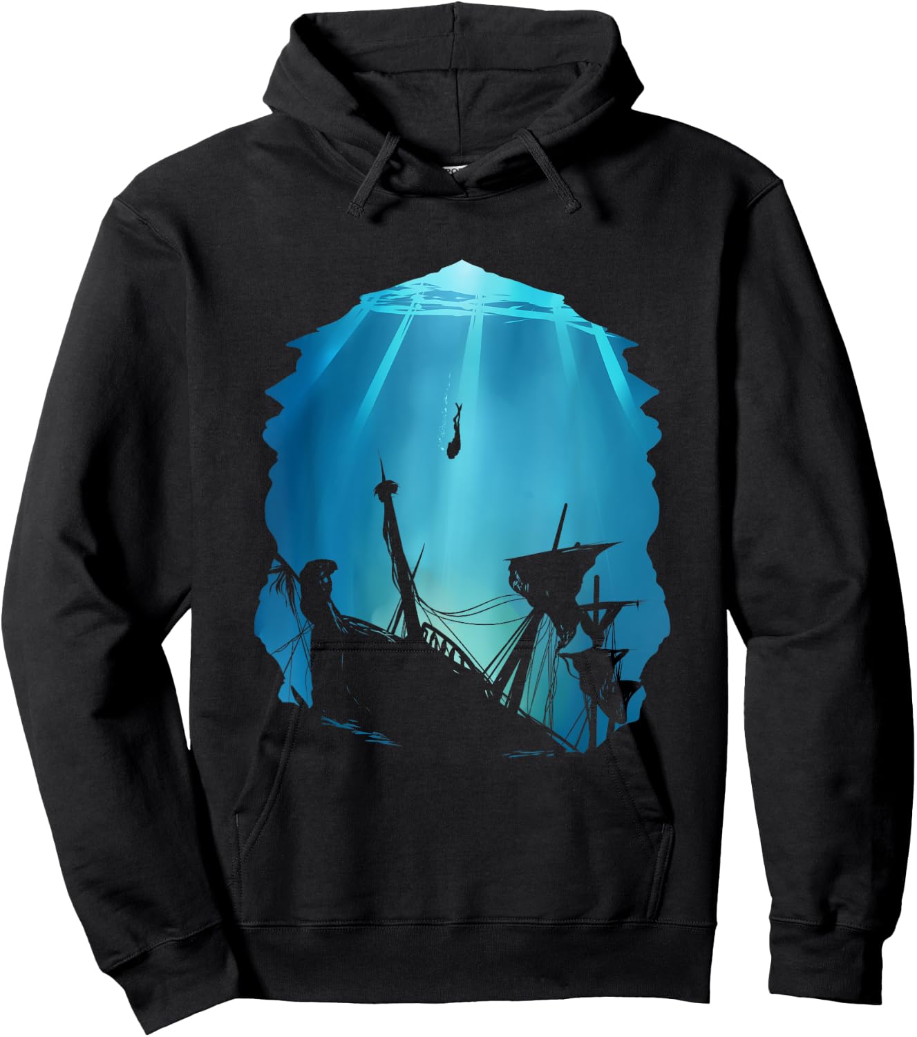 Wreck Diving for Diver Scuba Diving Underwater Shipwreck Hoodie - Hoodie | Black
