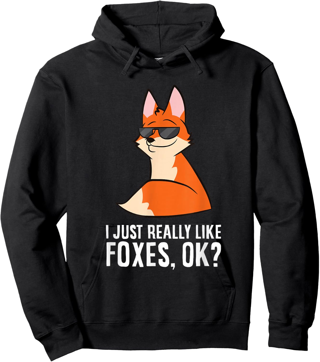 I Just Really Like Foxes, Ok? Funny Foxes Hoodie - Hoodie | Black