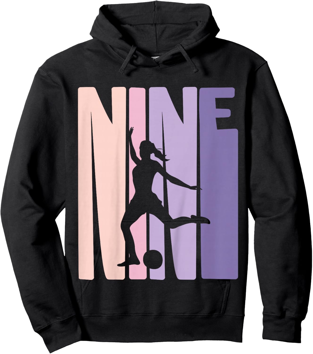 9 Years Soccer Girls Gift 9th Birthday Football Player Hoodie - Hoodie | Black