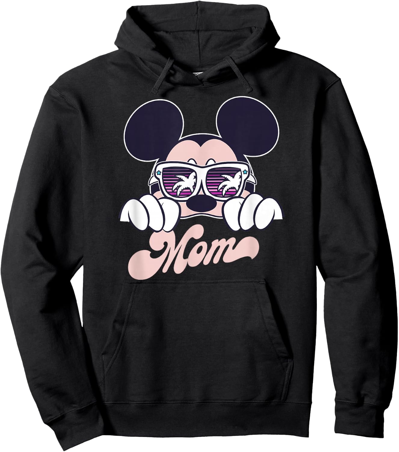 Disney Mickey And Friends Cool Mickey Summer Vibes Mom Logo Hoodie - Hoodie | Black