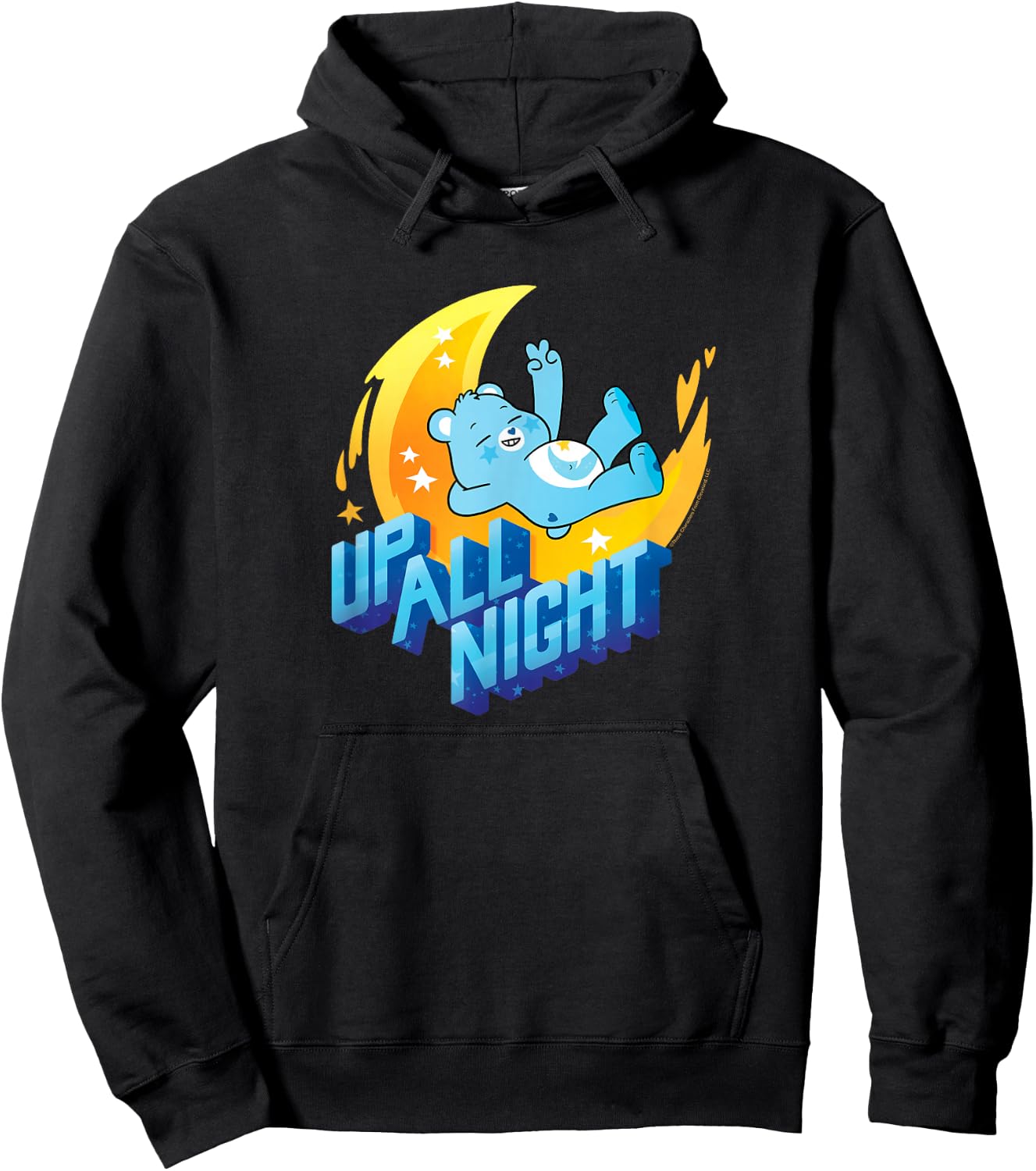 Care Bears Up All Night Bedtime Bear Cute Cartoon Hoodie - Hoodie | Black