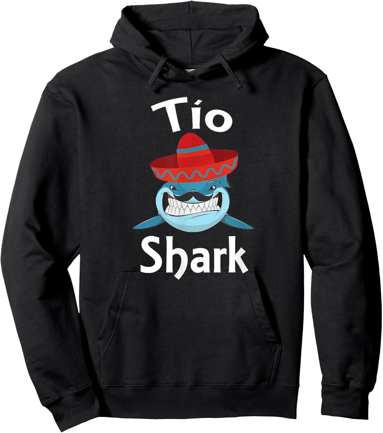 Funny Spanish Tio Shark Gifts For Uncle Hoodie - Hoodie | Black