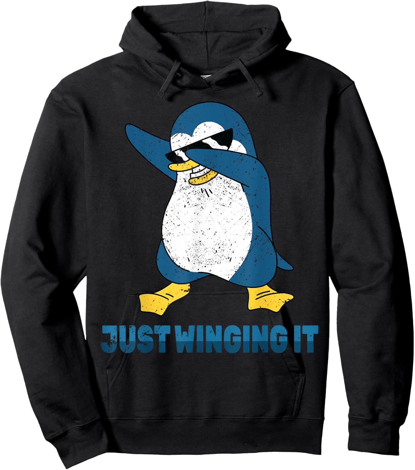 Penguin - Just Winging It - Veterinarian - Zoo - Animals Hoodie - Hoodie | Black