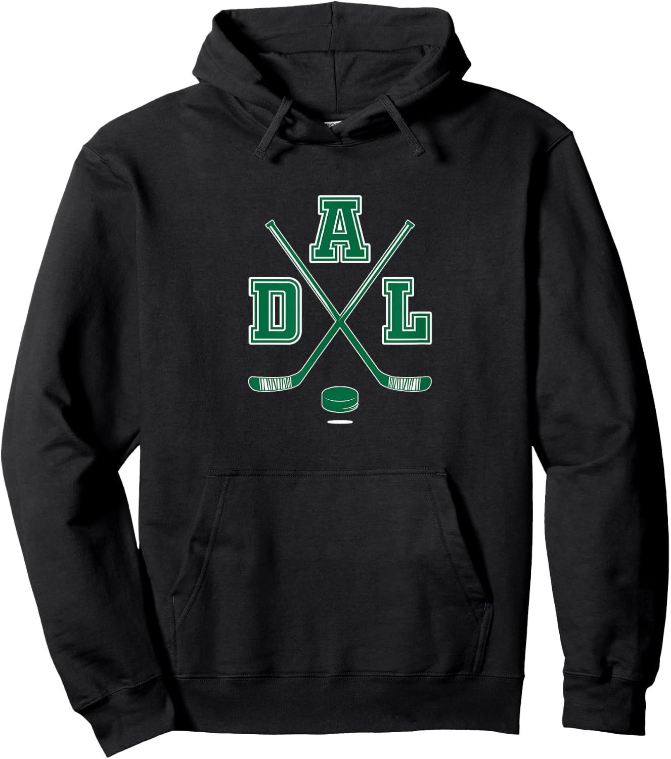 Vintage Dallas Hockey Sticks , Cute DAL For Hockey Lovers Hoodie - Hoodie | Black