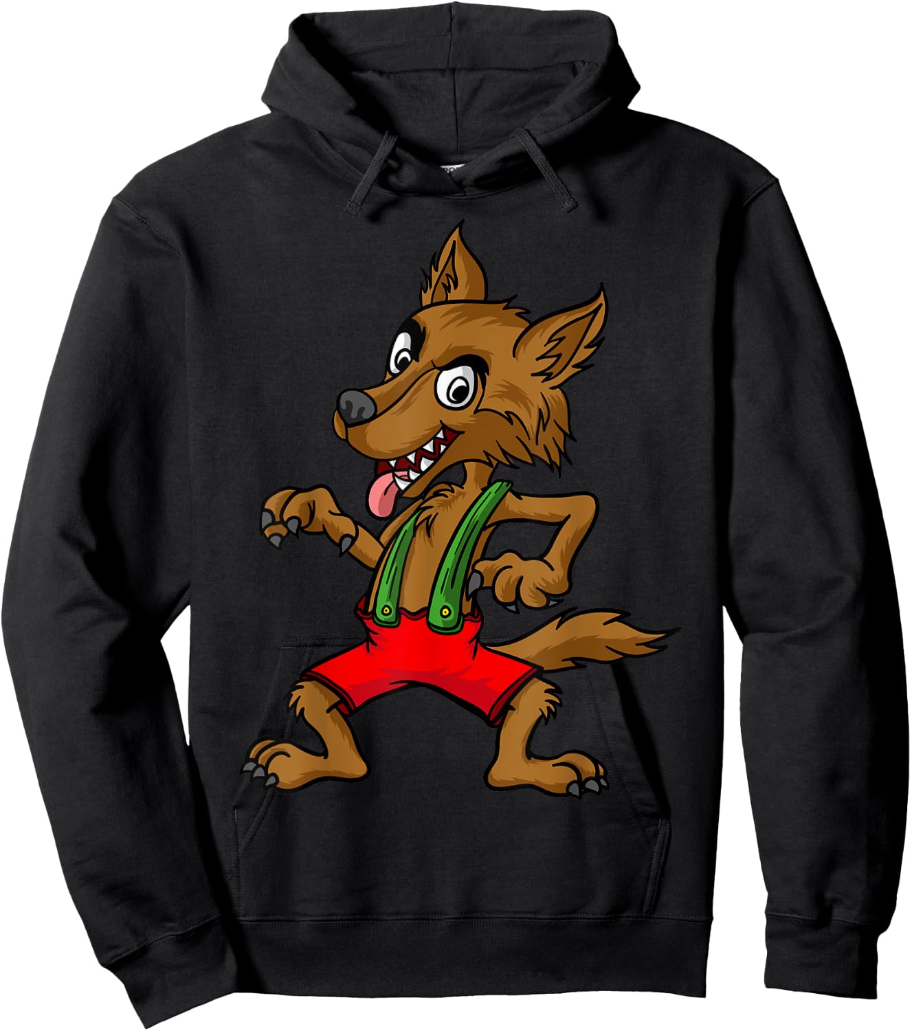 Three Pigs Lazy Halloween Costume - Bad Wolf Hoodie - Hoodie | Black