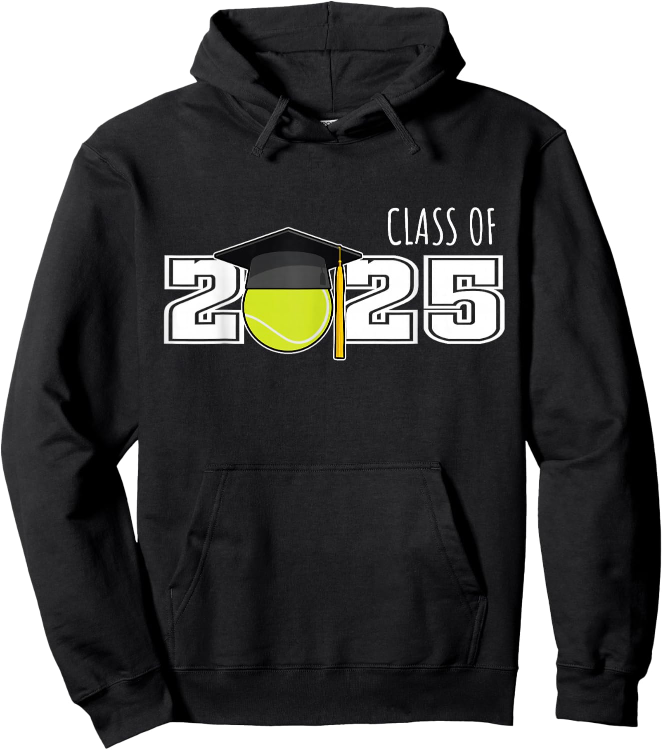 Class of 2025 Tennis Senior Gifts | Senior 2025 Tennis Hoodie - Hoodie | Black