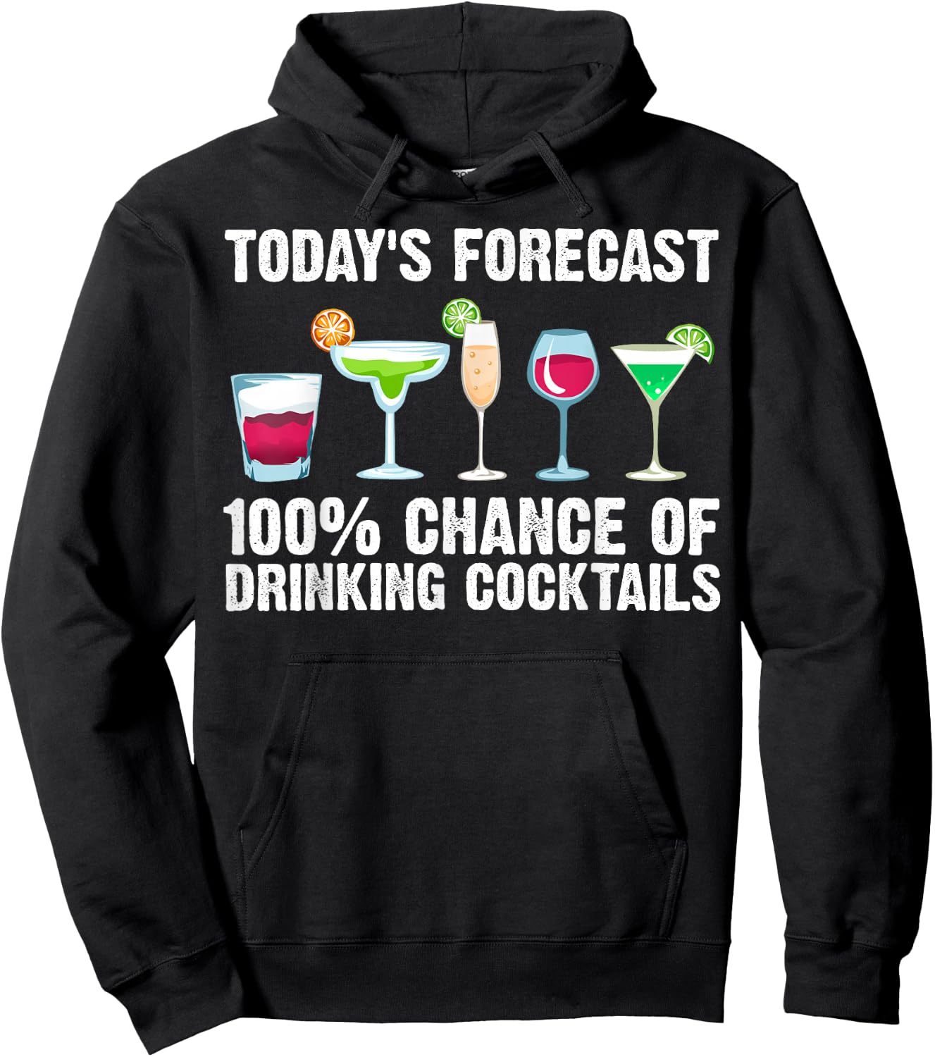 Funny Cocktail Gift Men Women Mixed Drinks Lovers Drinkers Hoodie - Hoodie | Black