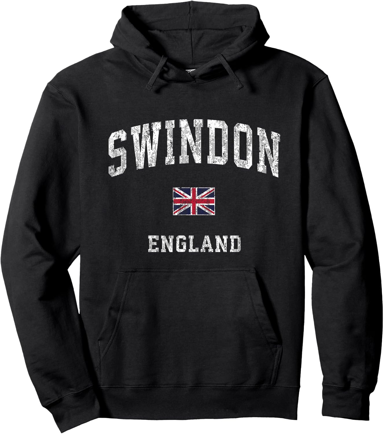 Swindon England Vintage Athletic Sports Design Hoodie - Hoodie | Black