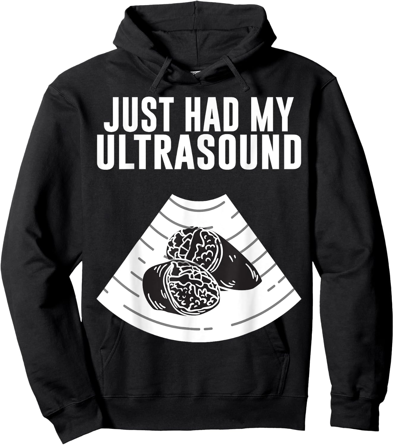 Fat Belly Costume Mexican Food Burrito Had My Ultrasound Hoodie - Hoodie | Black