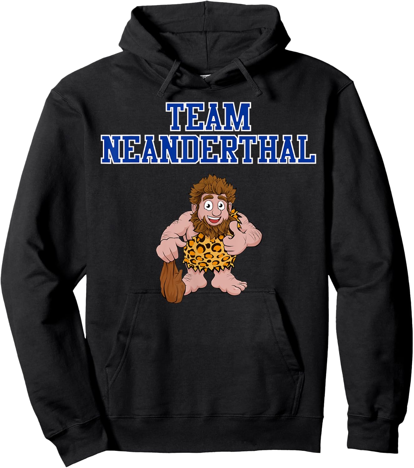 Team Neanderthal - Funny Neanderthal Thinking Hoodie - Hoodie | Black