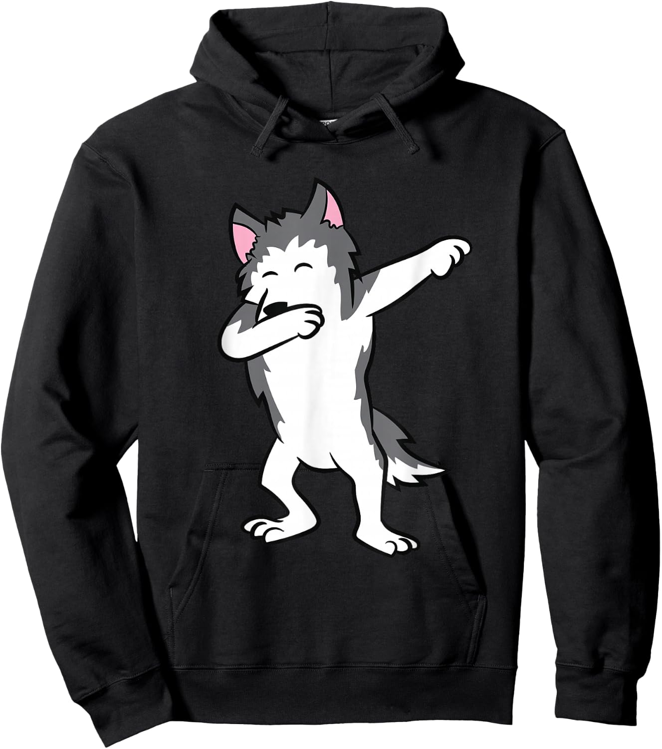 Cute Dabbing Husky Dog Love Huskies Kids Husky Hoodie - Hoodie | Black