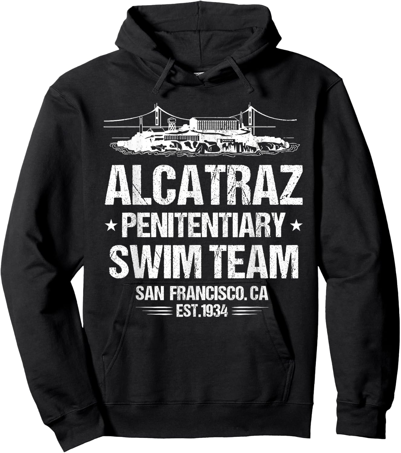 Alcatraz Penitentiary Swim Team Hoodie - Hoodie | Black